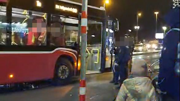Direkt vor der Reichsbrücke kam es zu einem gefährlichen Verkehrsunfall.