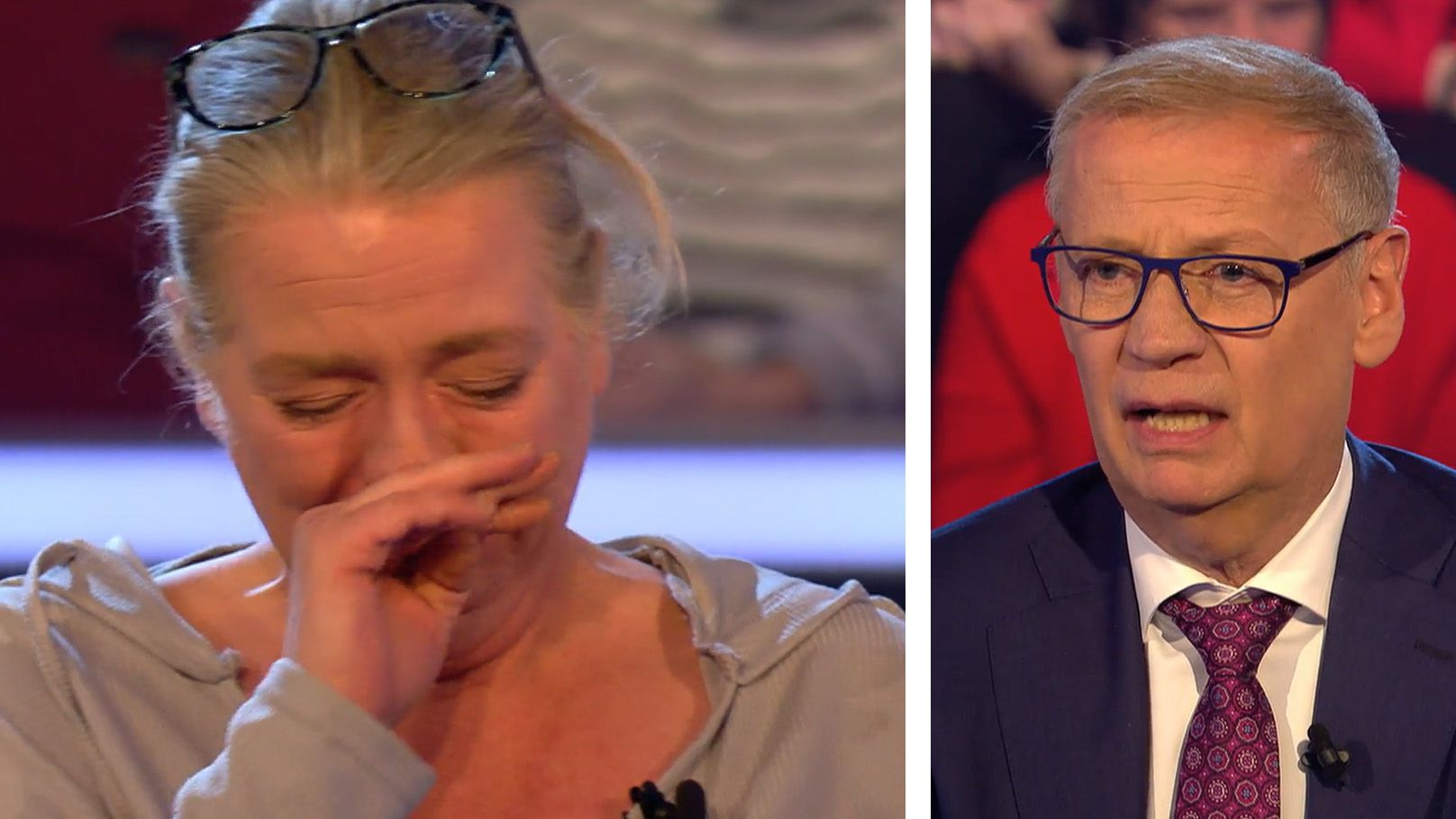 Iris Oberath fing bei Günther Jauch zu weinen an.