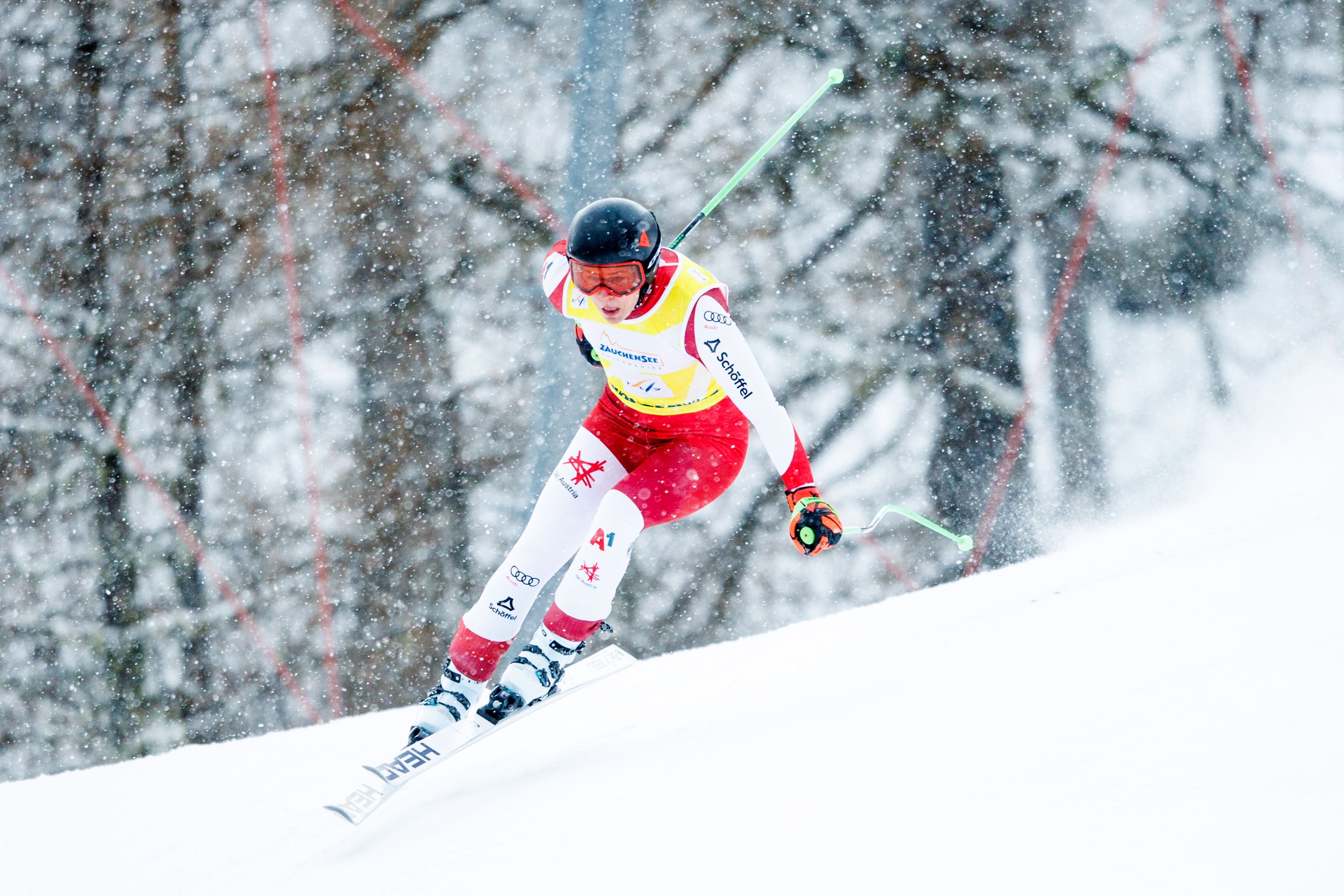 Die ÖSV-Damen fuhren in Zauchensee allen anderen davon, angeführt von Nadine Fest.