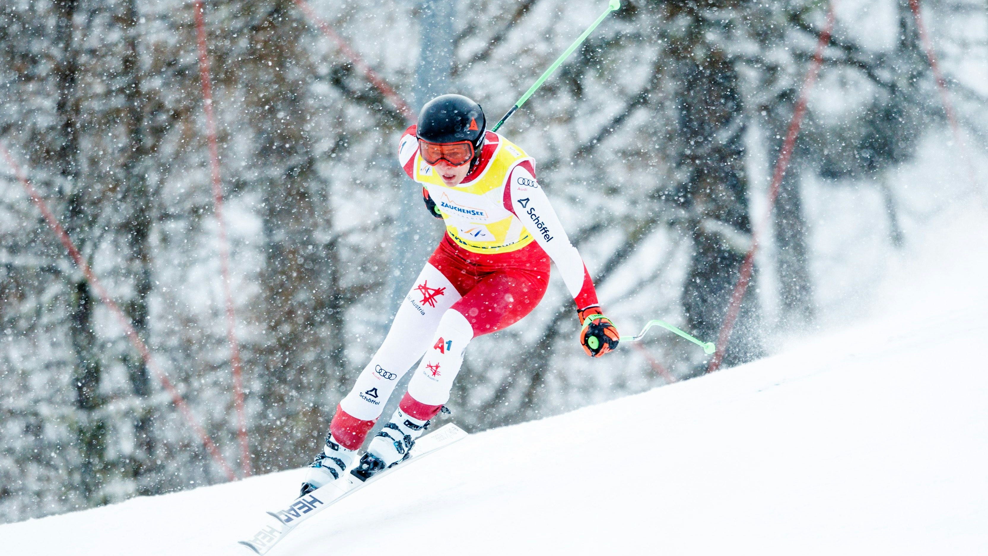 Die ÖSV-Damen fuhren in Zauchensee allen anderen davon, angeführt von Nadine Fest.