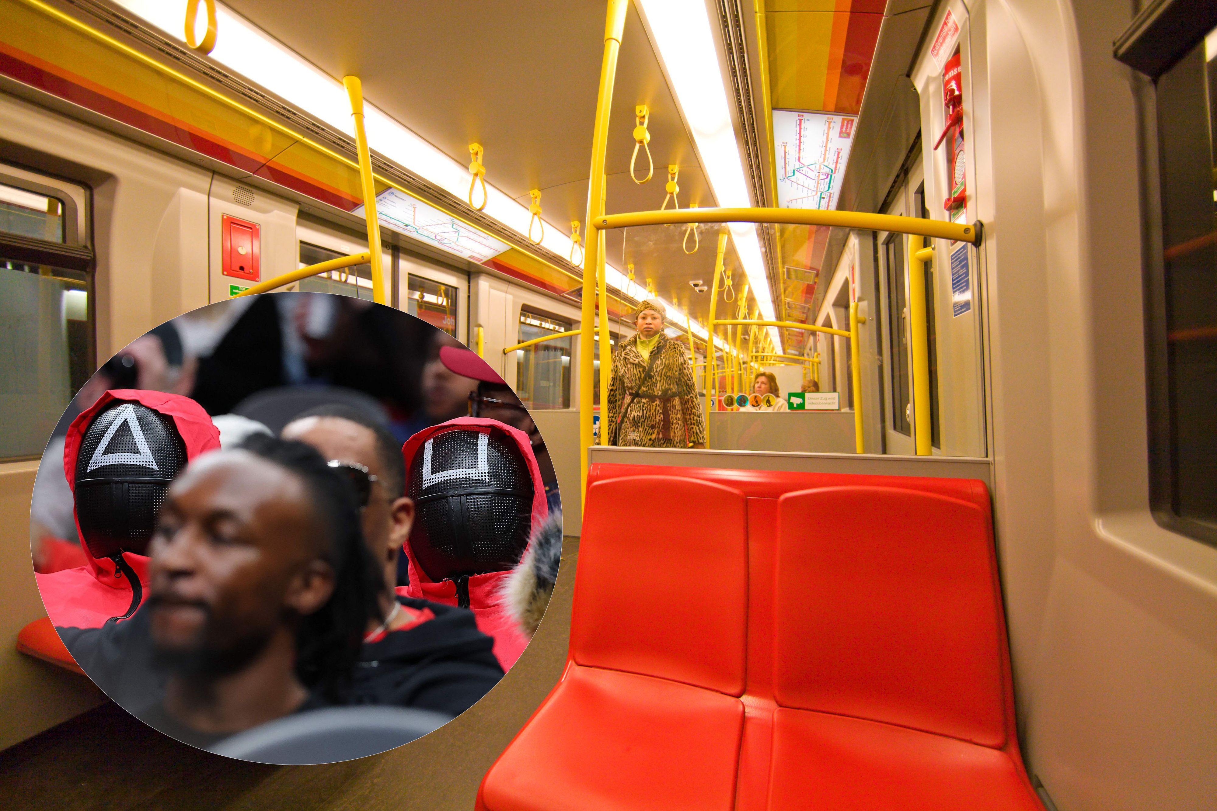 Mysteriöse Aktion in Wiens U-Bahn: In der Linie U1 tauchen plötzlich „Squid Game