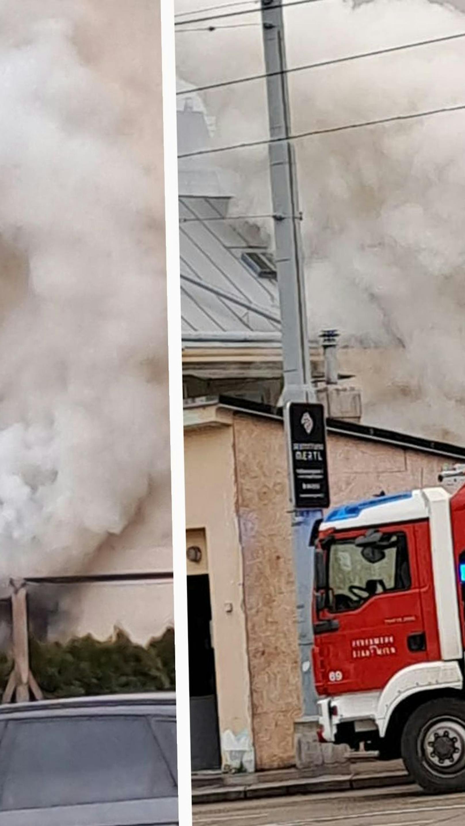 Riesige Rauchsäule über Wien – Feuerwehr im Großeinsatz