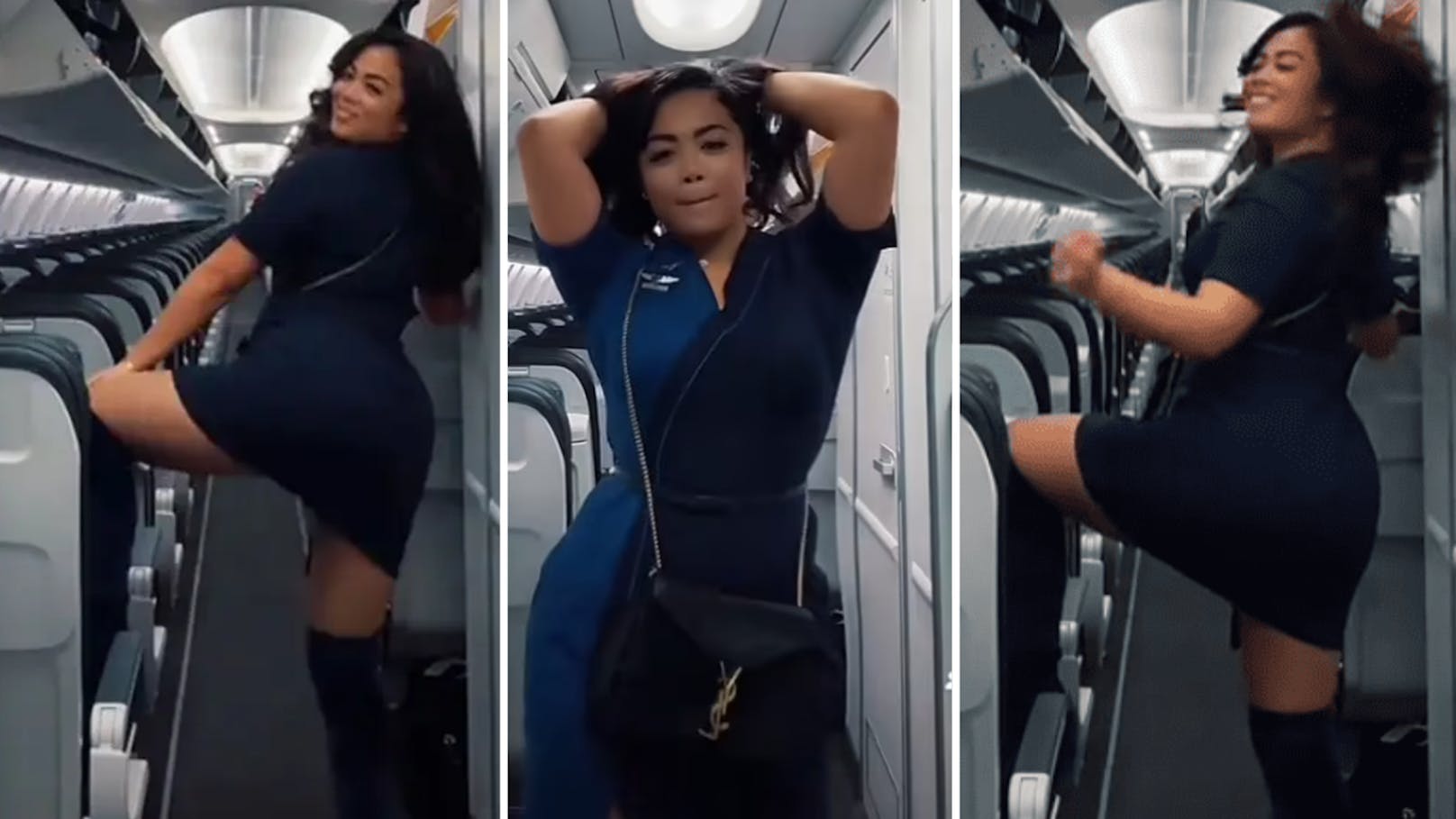 Sie twerkte im Flieger – jetzt ist Stewardess Job los