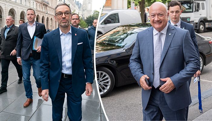 FPÖ-Parteichef Herbert Kickl und ÖVP-Chef Christian Stocker