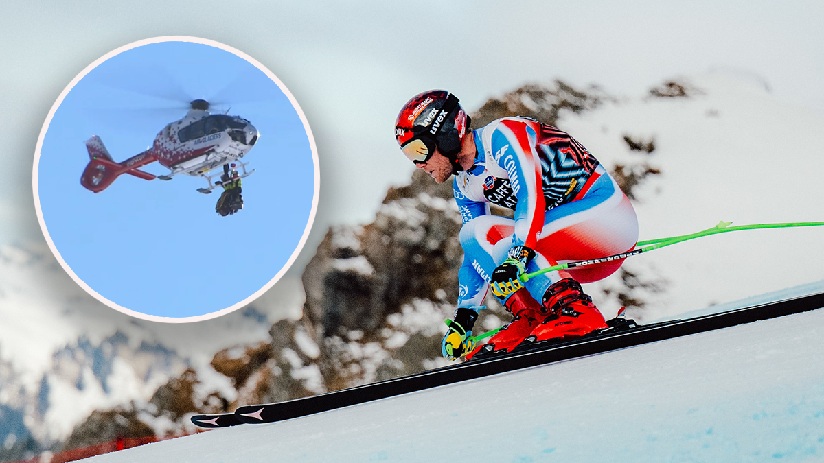 Auch Blaise Giezendanner stürzte in Wengen, musste mit dem Hubschrauber abtransportiert werden. 