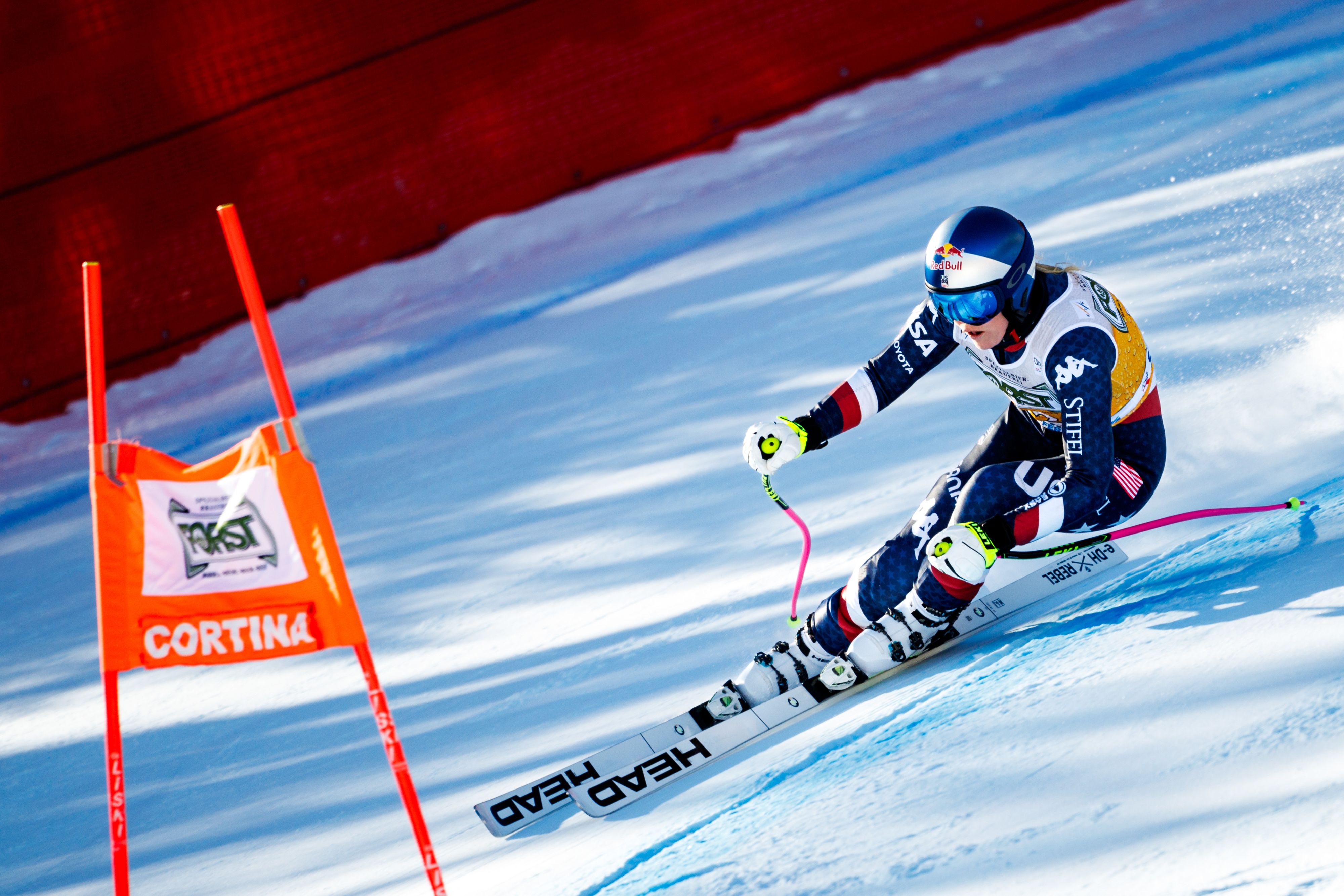 Wieder ein Schreck: Vonn vermied den Crash haarscharf.