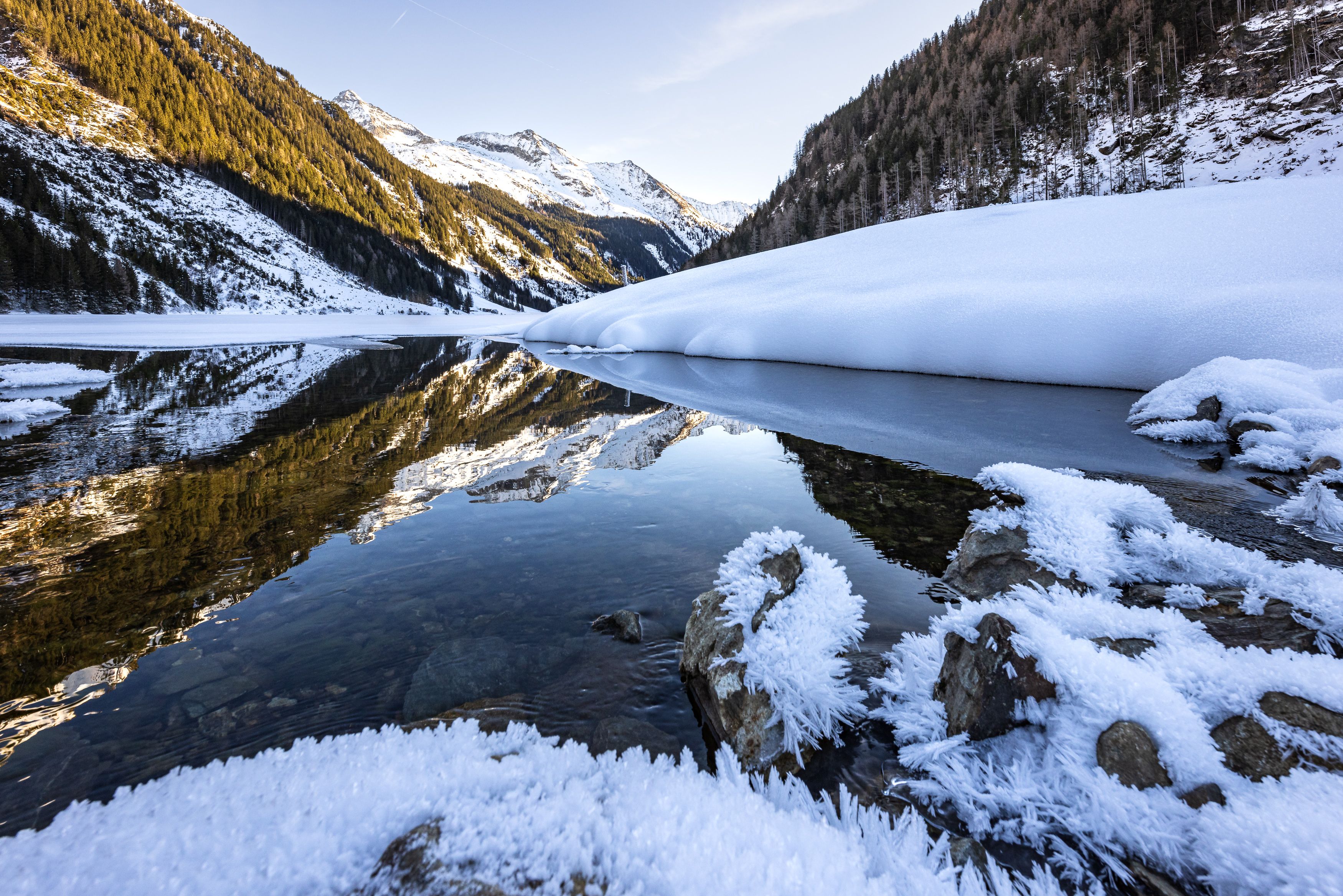 Riesachsee in den Schladminger Tauern im Winter