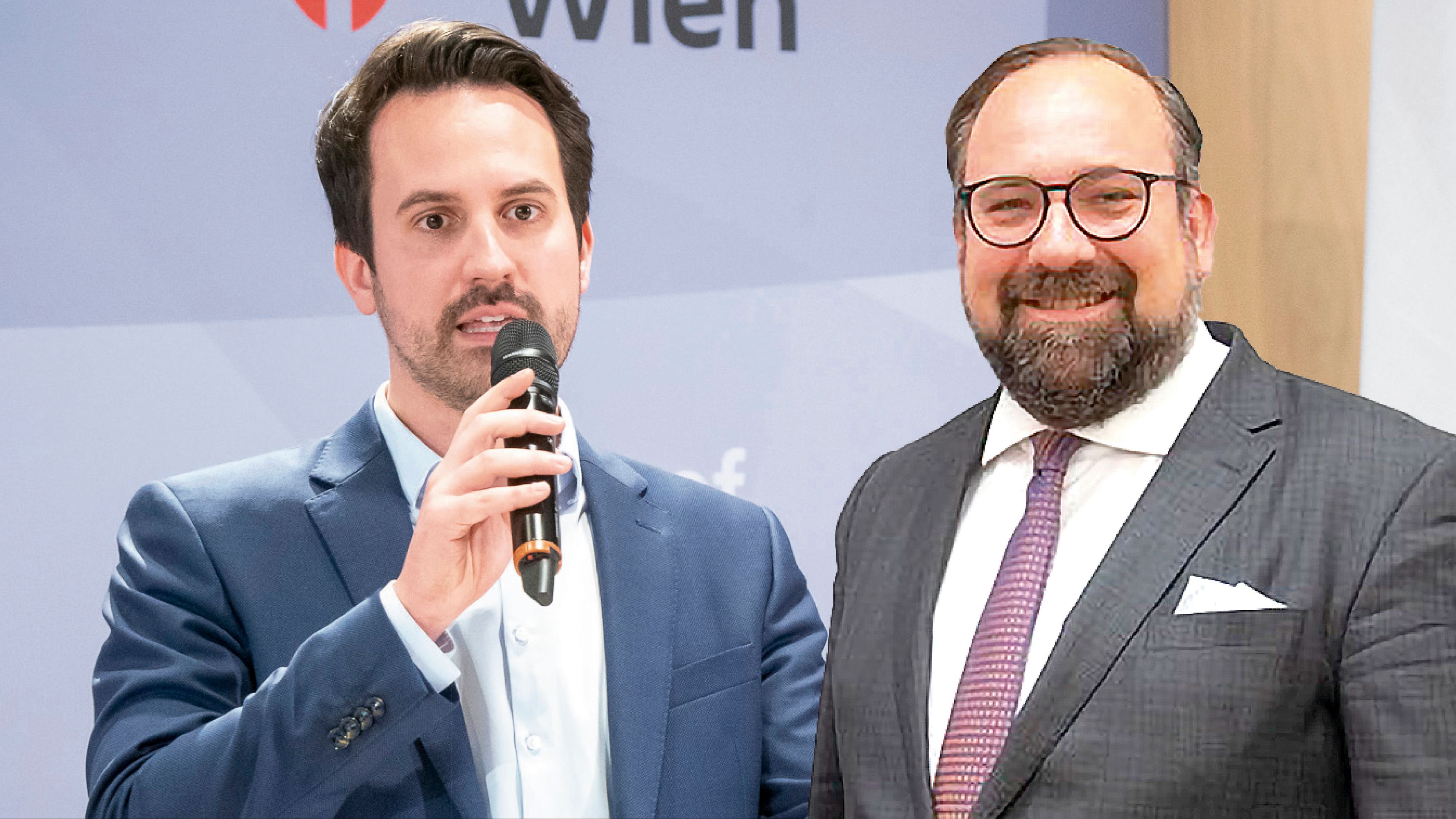 Peter Sverak, Landesgeschäftsführer der Wiener Volkspartei (rechts) kritisiert die Neos Wien.