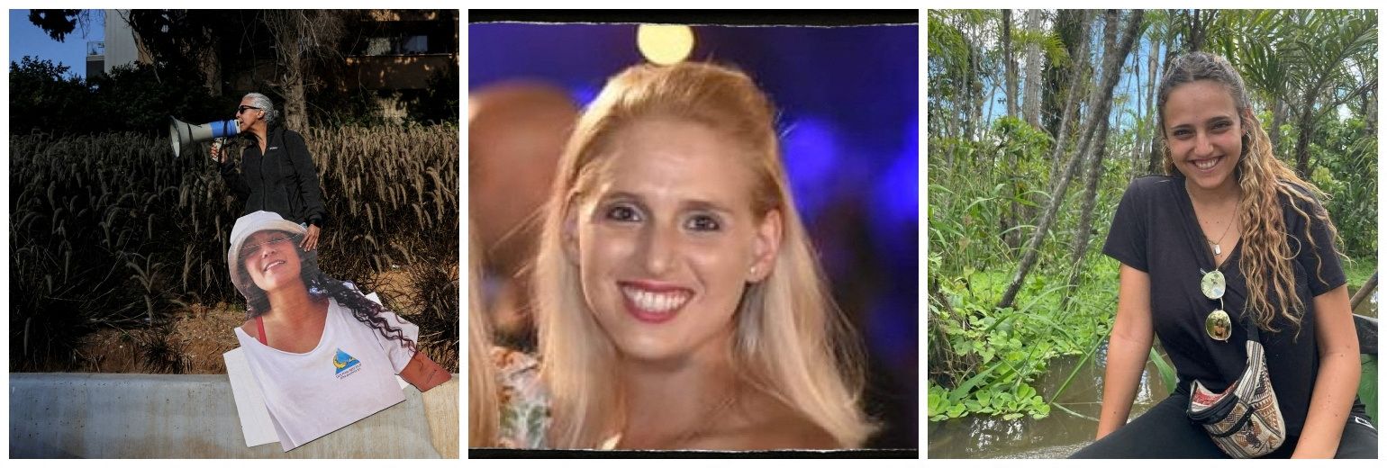 DIESE Geiseln werden heute freigelassen (v. l. n. r.): Emily Damari, Doron Steinbrecher und Romi Gonen.