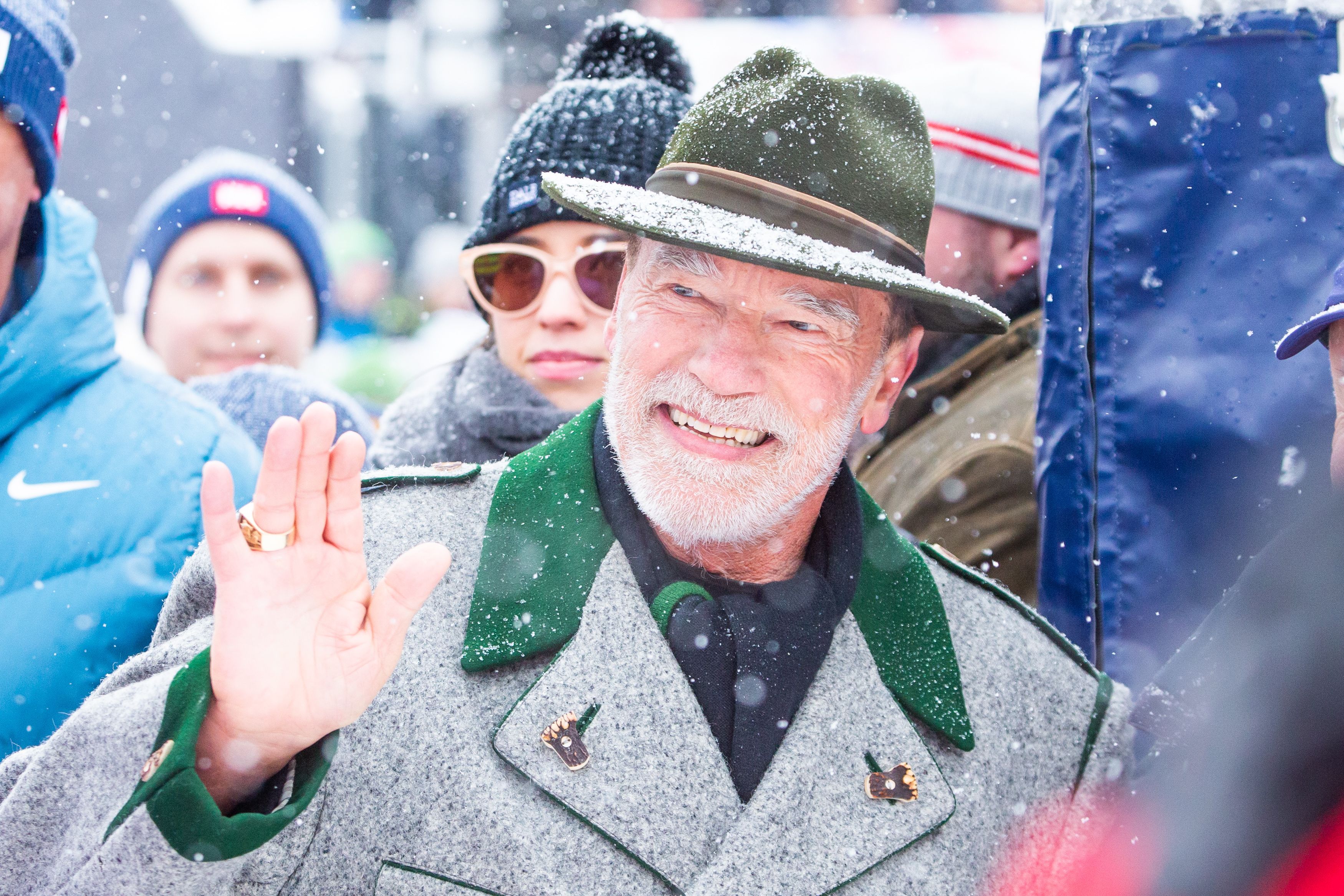 Arnold Schwarzenegger feiert ein Comeback in Kitzbühel.