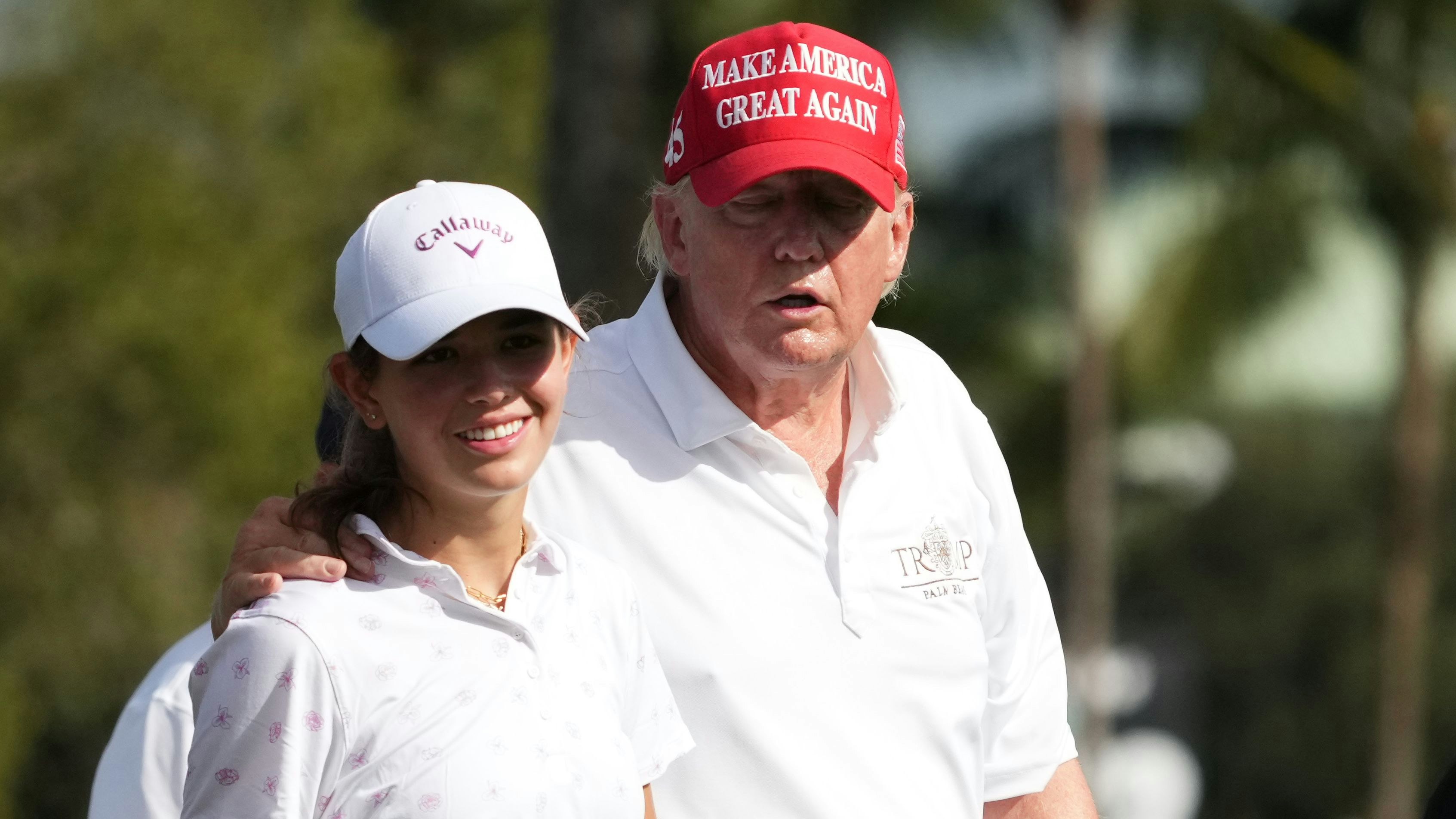 Kai-Madison und Donald Trump bei einem&nbsp; Pro-Am Tournier am Trump National Doral in Miami