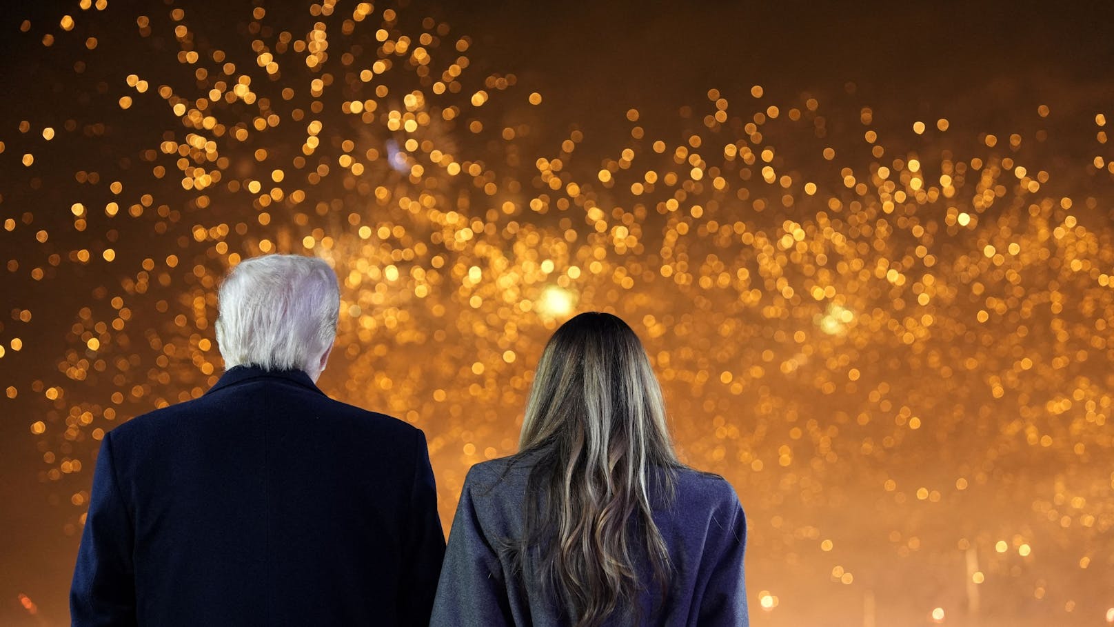 Feuerwerk für Trump und seine Frau Melania