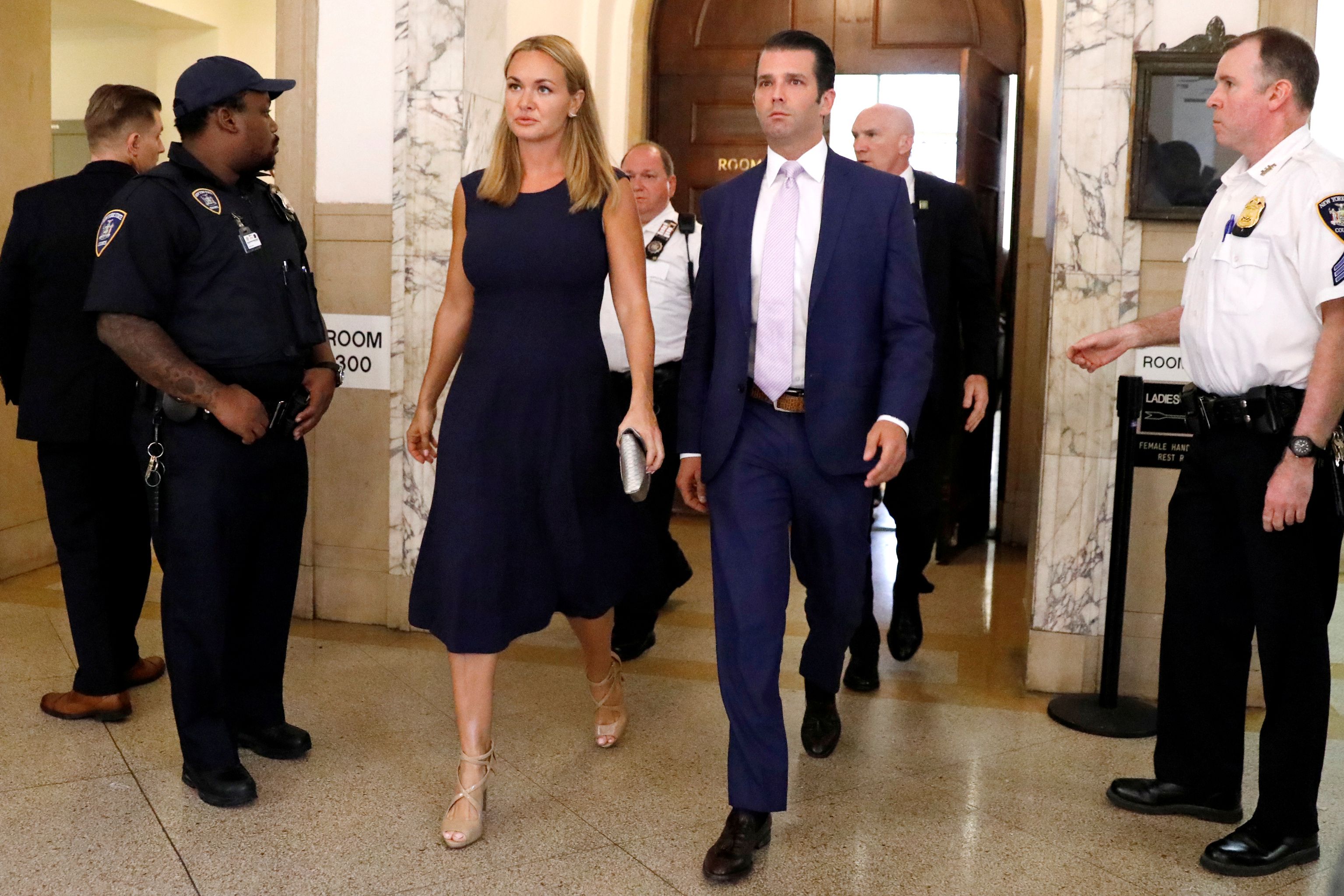 Donald Trump Jr. und seine Exfrau Vanessa beim Scheidungstermin im Juli 2018