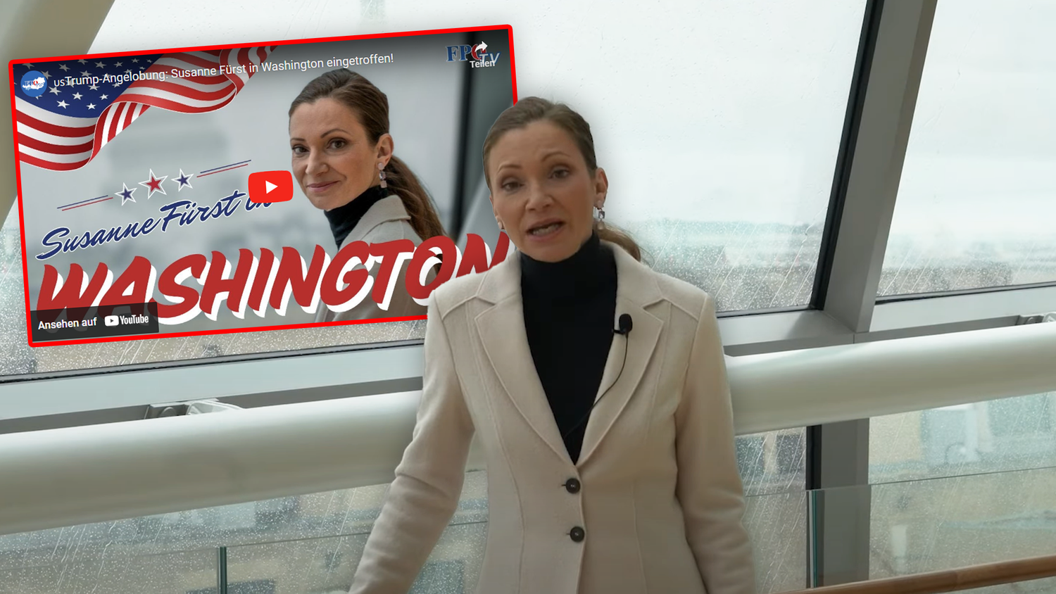 FPÖ-Außenpolitik-Sprecherin Susanne Fürst ist aktuell bei der Amtseinführung von Donald Trump.