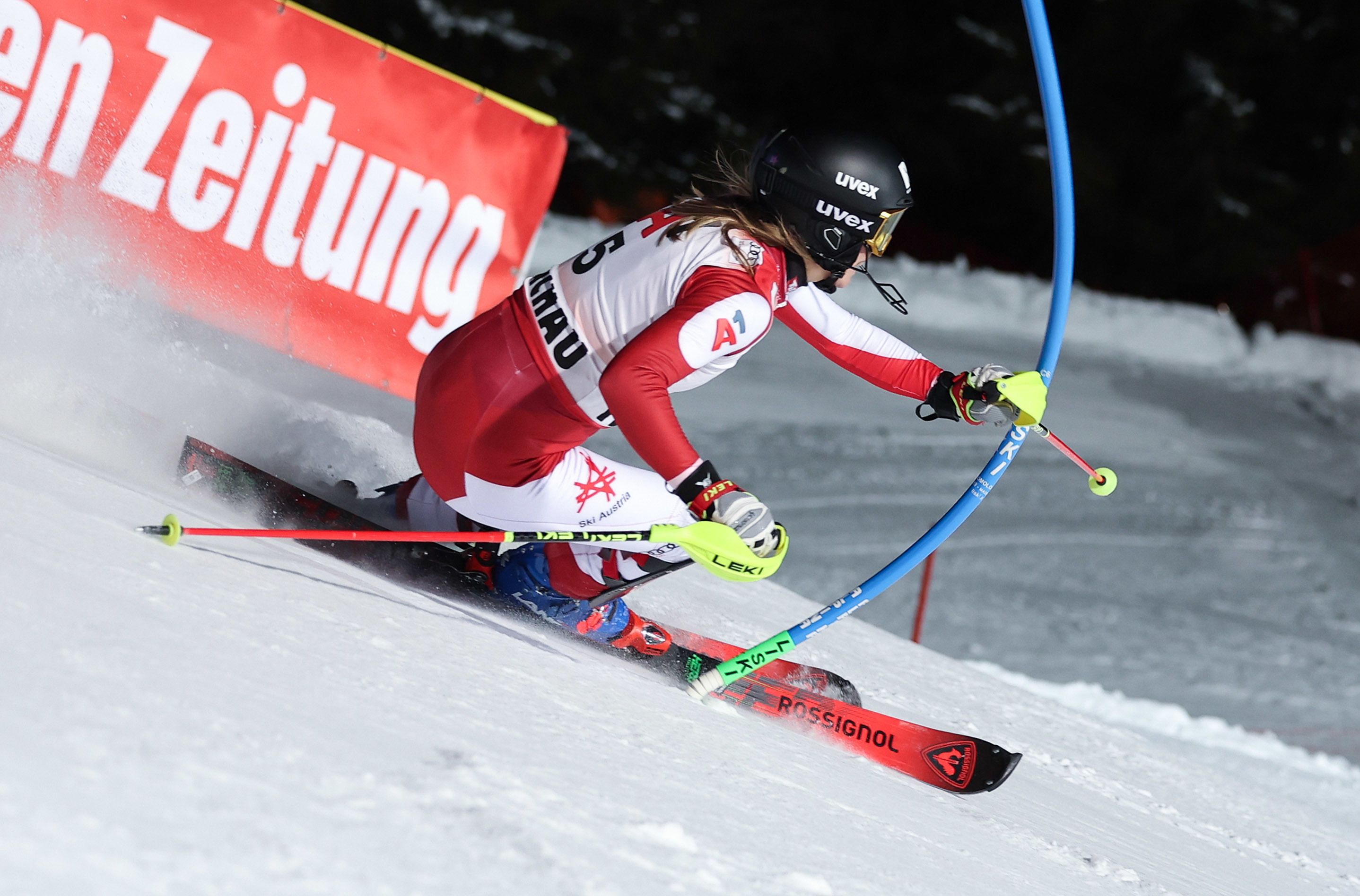 Katharina Liensberger muss ein Pause einlegen.