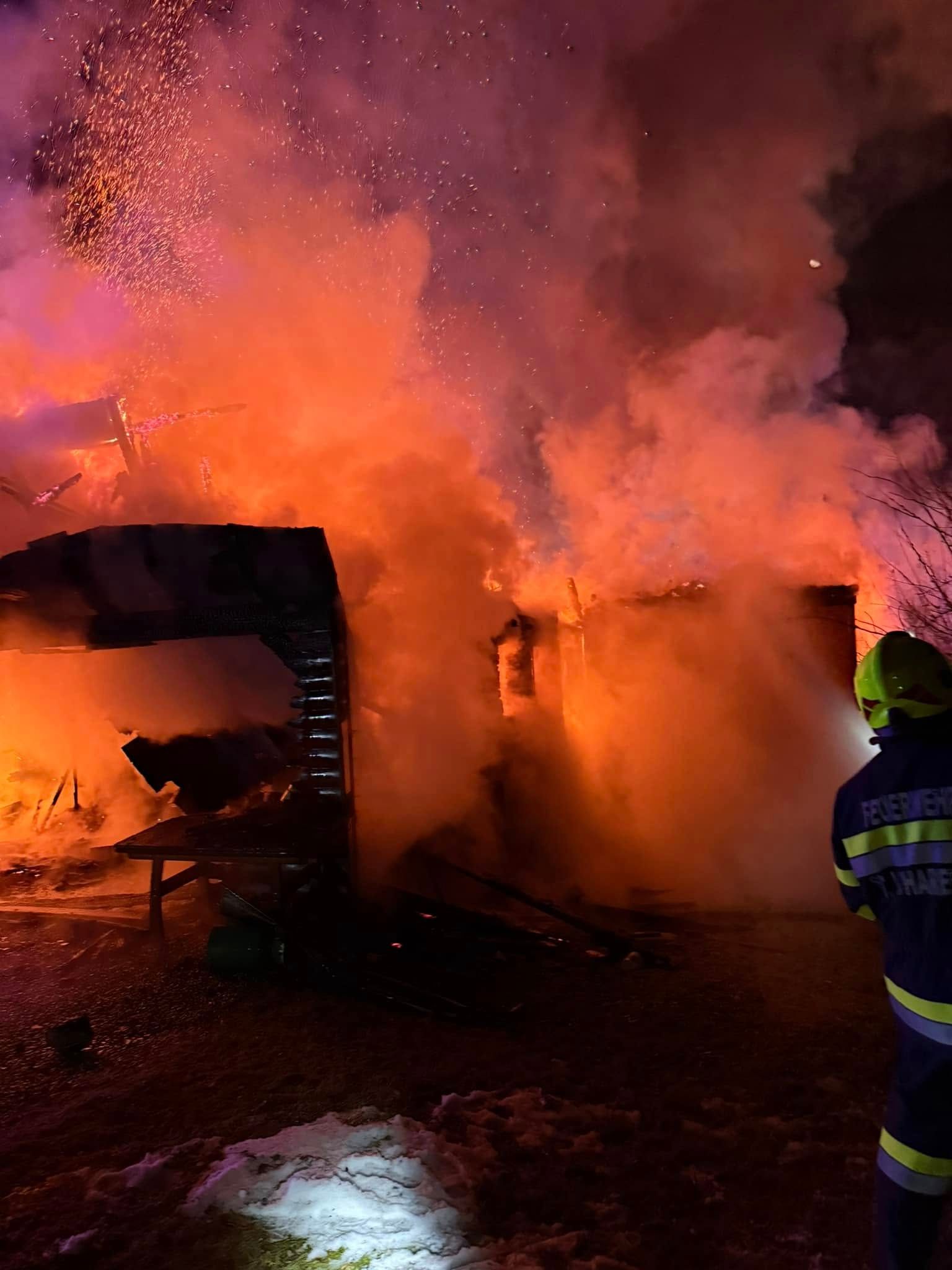 Die Feuerwehr versuchte den Brand zu löschen.