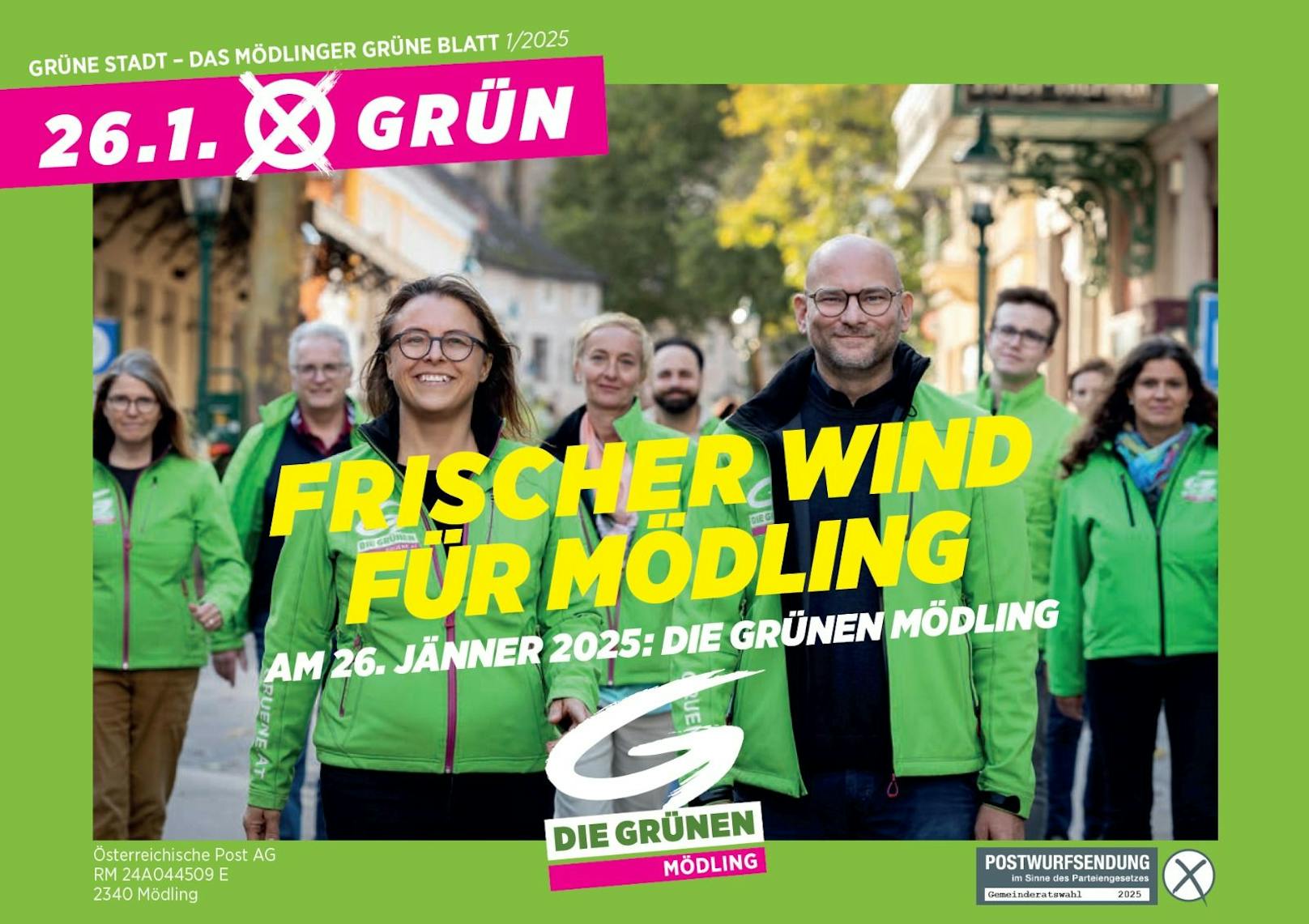 Auf dem original Sujet steht "Frischer Wind für Mödling", auf dem Fake ist "Frisches Gepfurze für Mödling zu lesen"