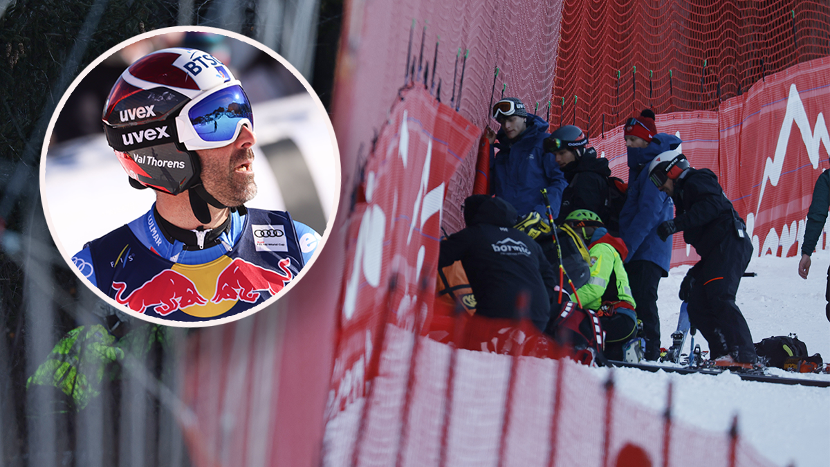 Adrien Theaux spricht über den Zustand des so schwer gestürzten Cyprien Sarrazin. 