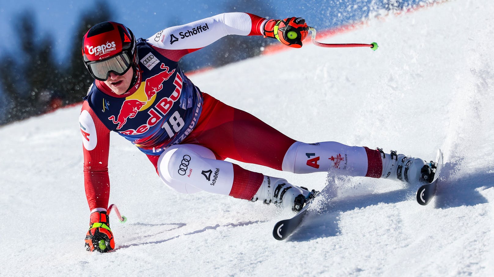 Stefan Babinsky zeigte im weichen Schnee der Streif viel Gefühl.