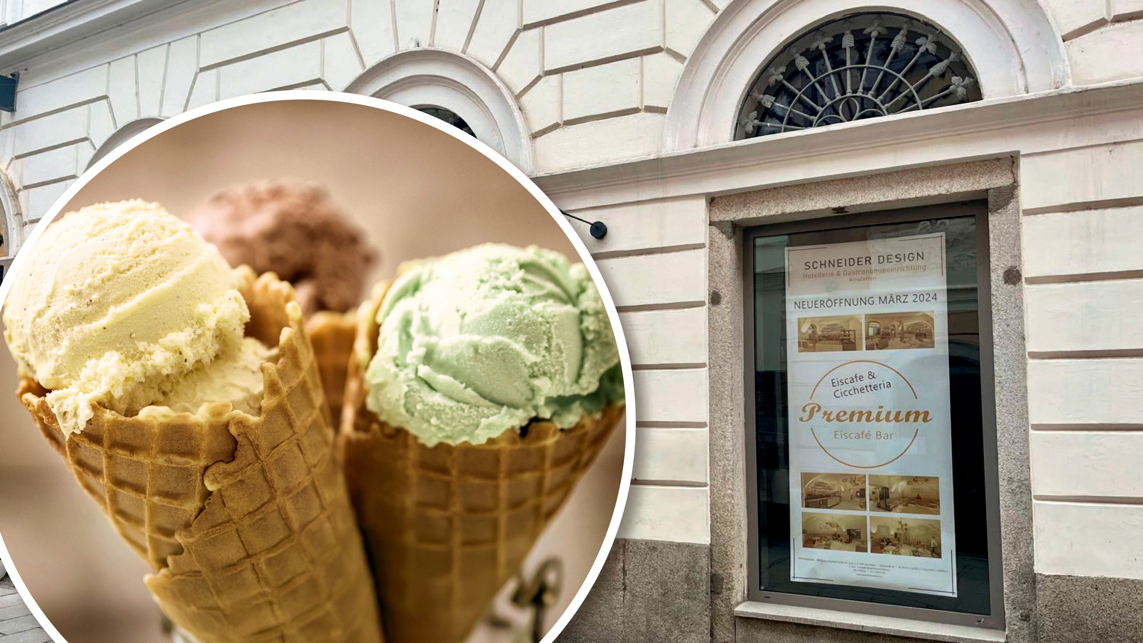 In der Linzer Herrenstraße 6 eröffnet im März ein neues Eiscafé.