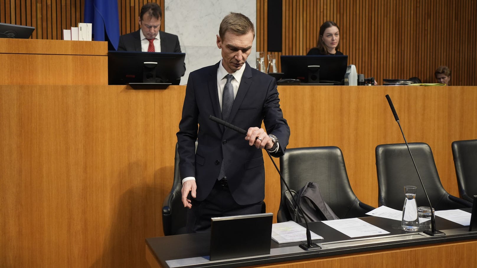 Die Stimmung im Parlament am Mittwoch war angespannt ...