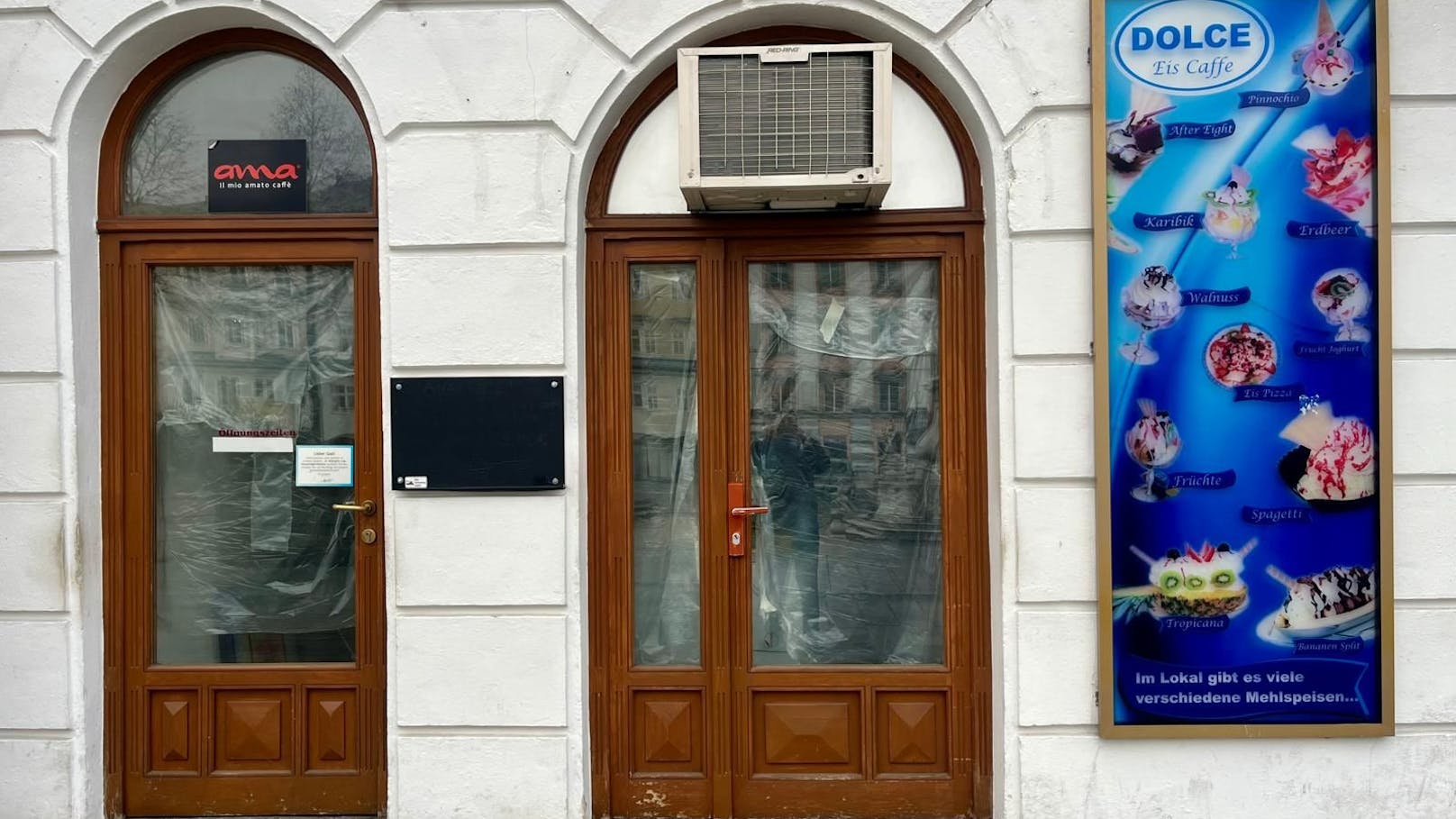 Das Eiscafé "Dolce" am Linzer Hauptplatz hat schon vor längerem zugemacht.