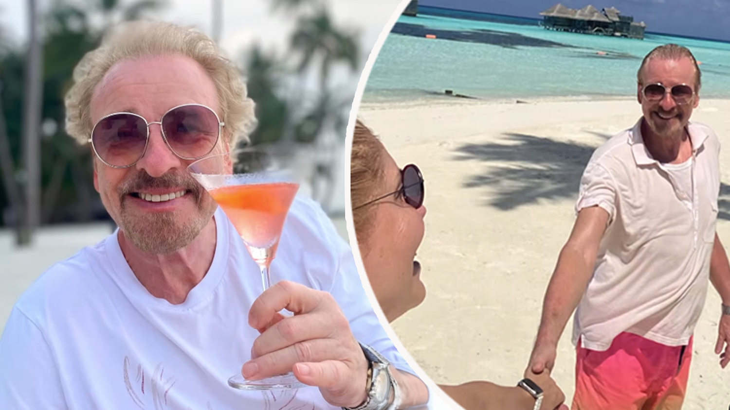 Thomas Gottschalk und seine Ehefrau Karina genießen die Zeit auf den Malediven.