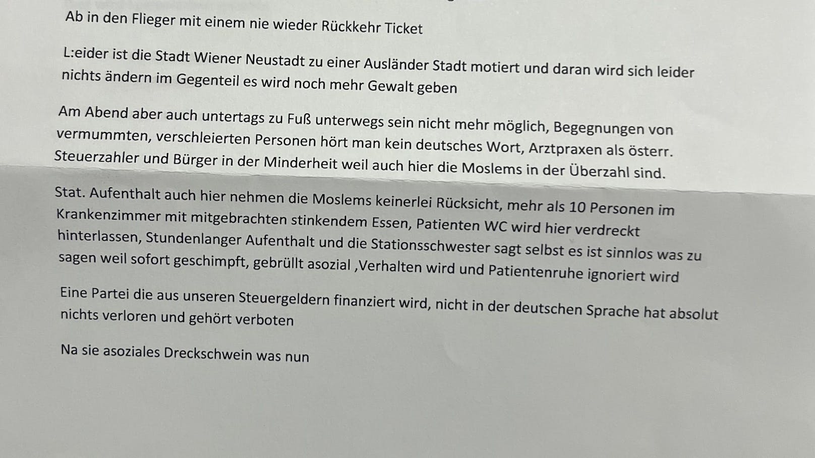 Der Brief landete drei Tage vor der Gemeinderatswahl bei Kanber im Postkasten.