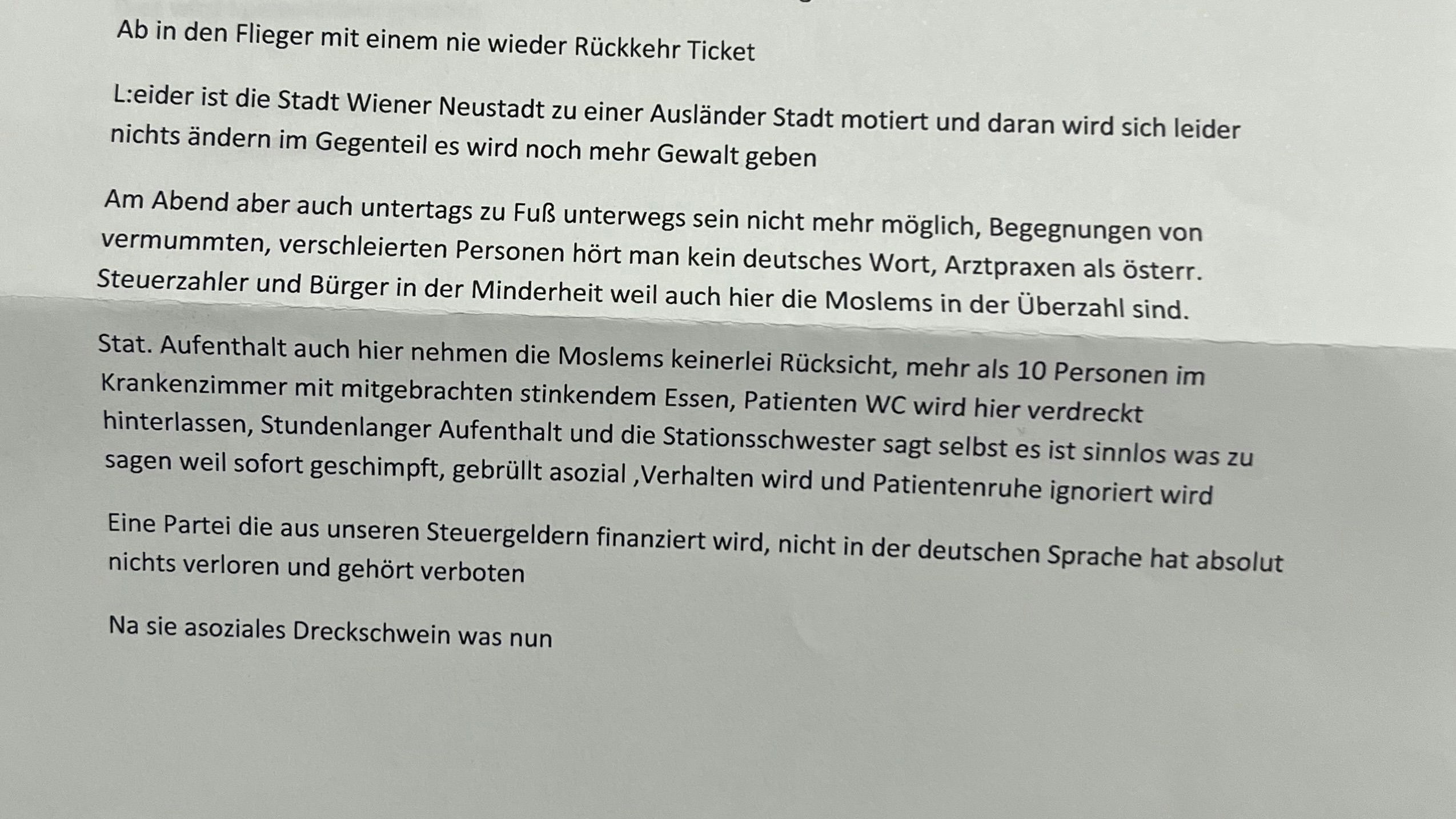 Der Brief landete drei Tage vor der Gemeinderatswahl bei Kanber im Postkasten.
