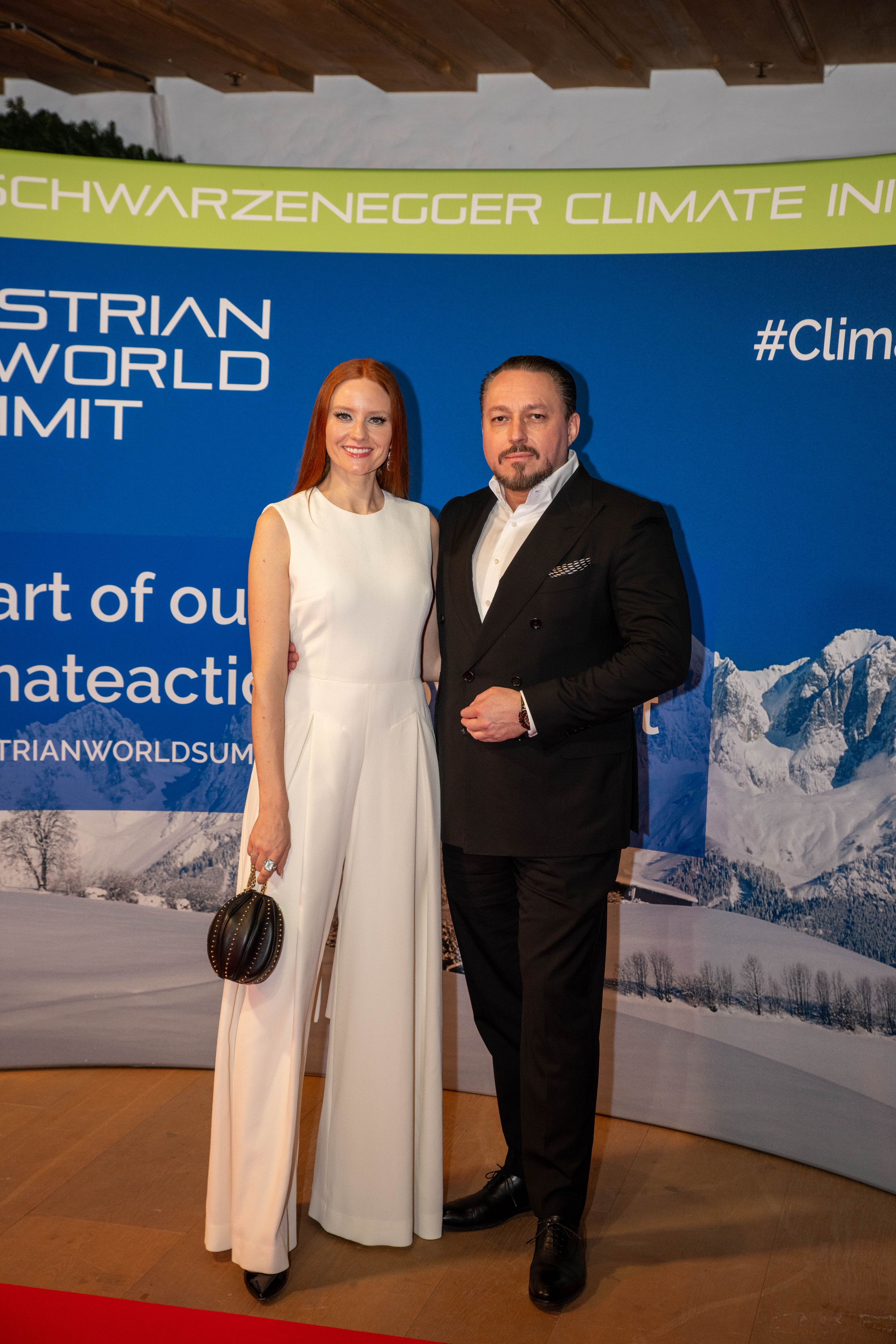Barbara Meier und Ehemann Klemens Hallmann im Jänner 2025 im Stanglwirt in Kitzbühel.