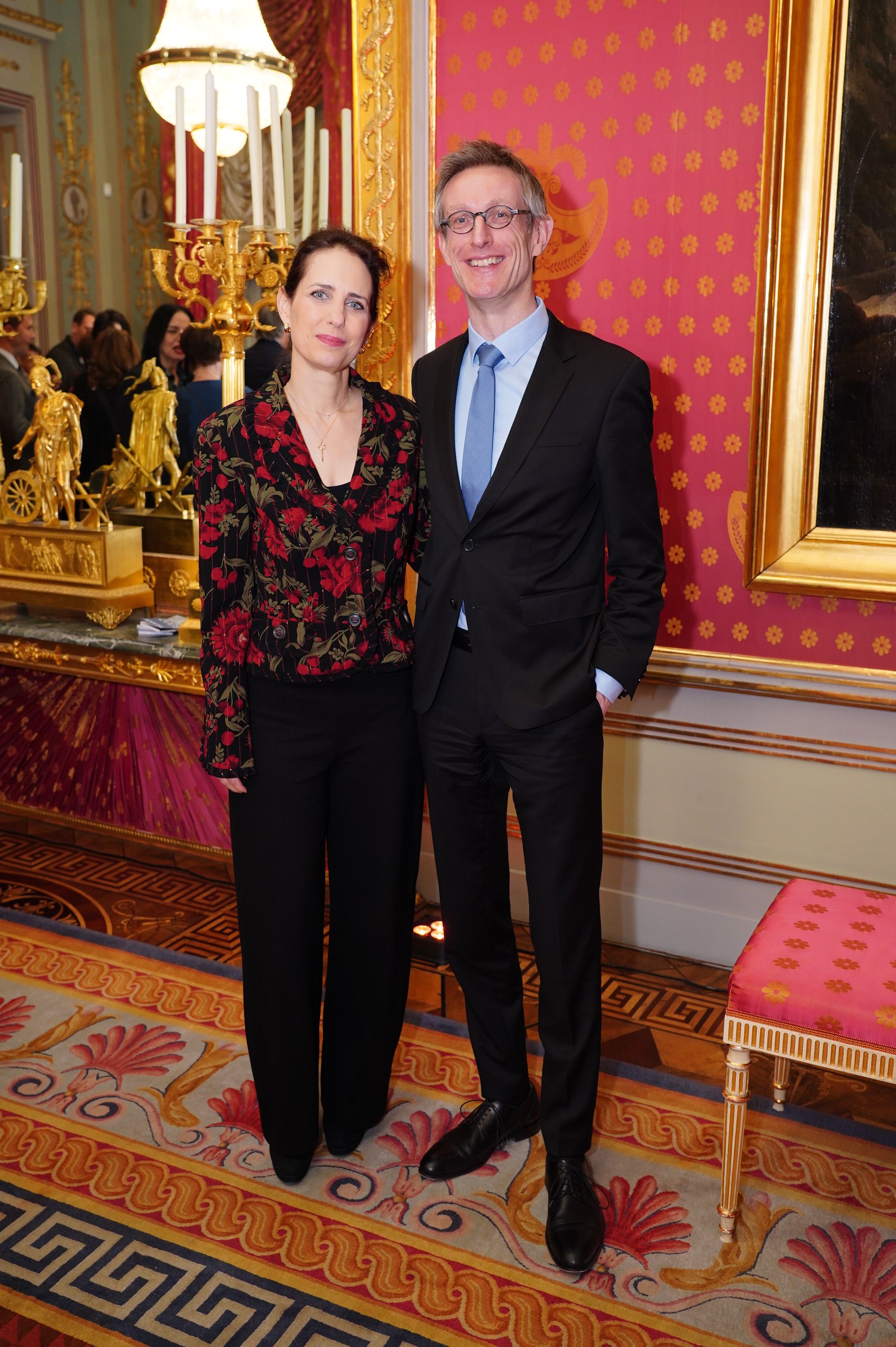 Ralph Gleis mit seiner Katinka Christina Keckeis beim Neujahrsempfang.