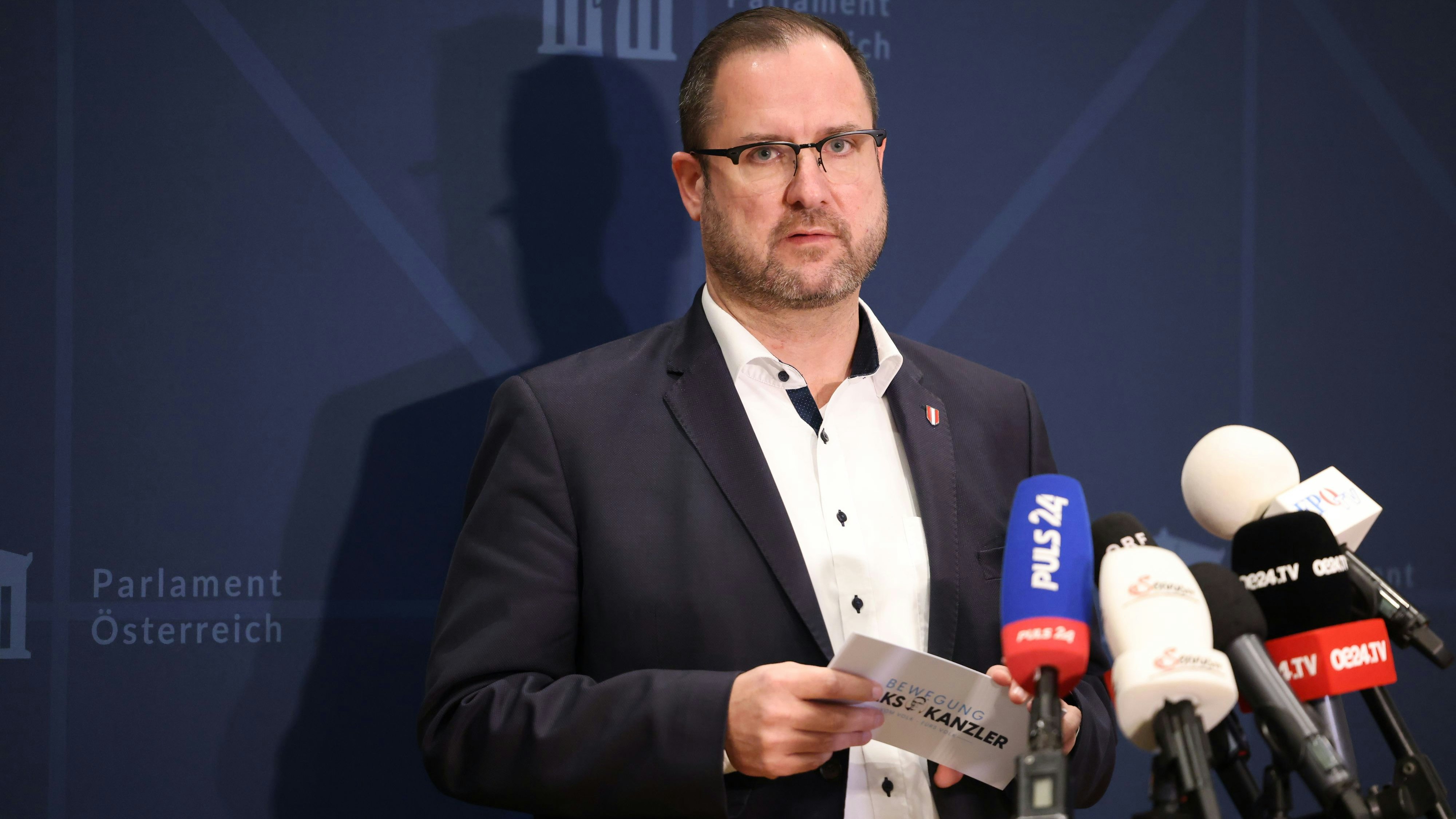 Christian Hafenecker, FPÖ-Verhandlungsleiter der Gruppe "Kunst &amp; Kultur, Medien".