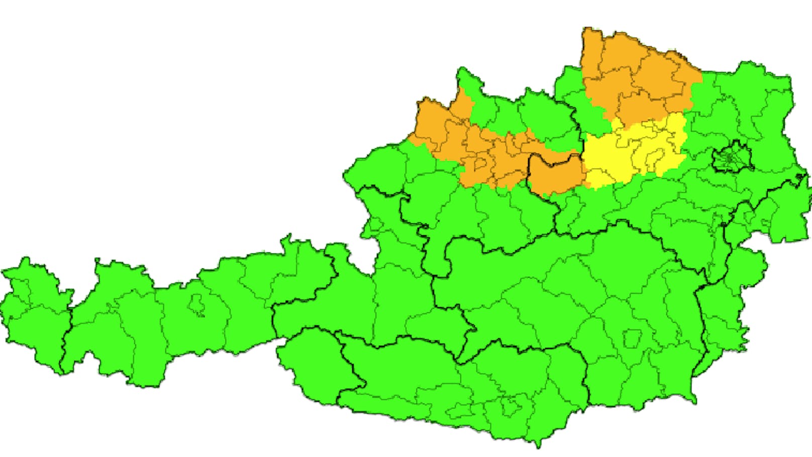 Glättegefahr im Norden Österreichs.