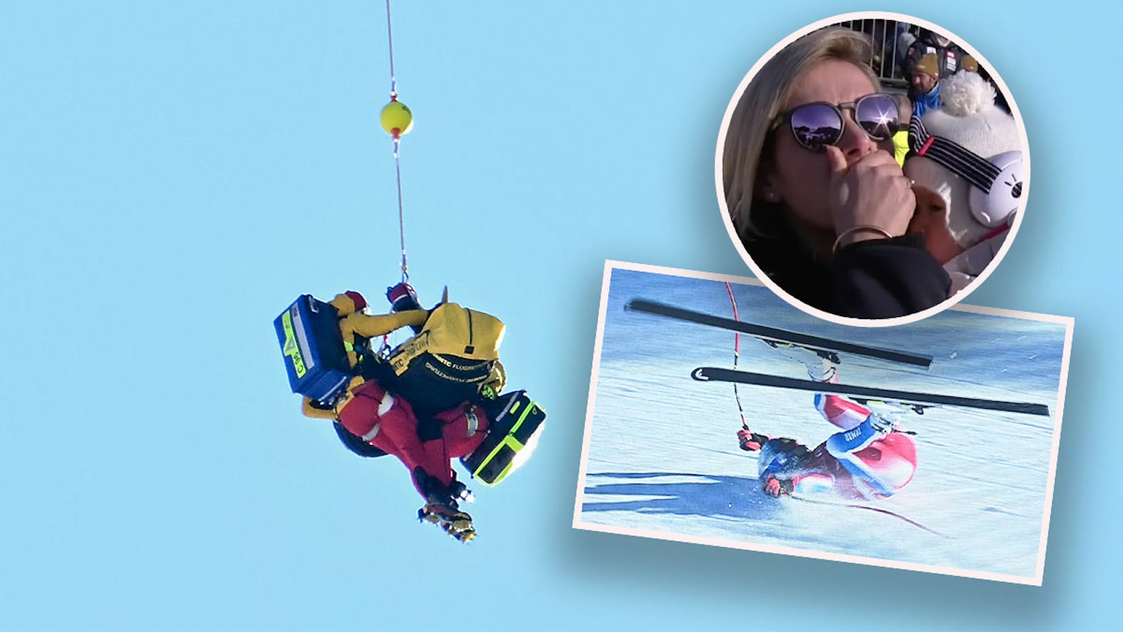 Bittere Tränen! Frau sah Sturz von Ski-Star im Ziel