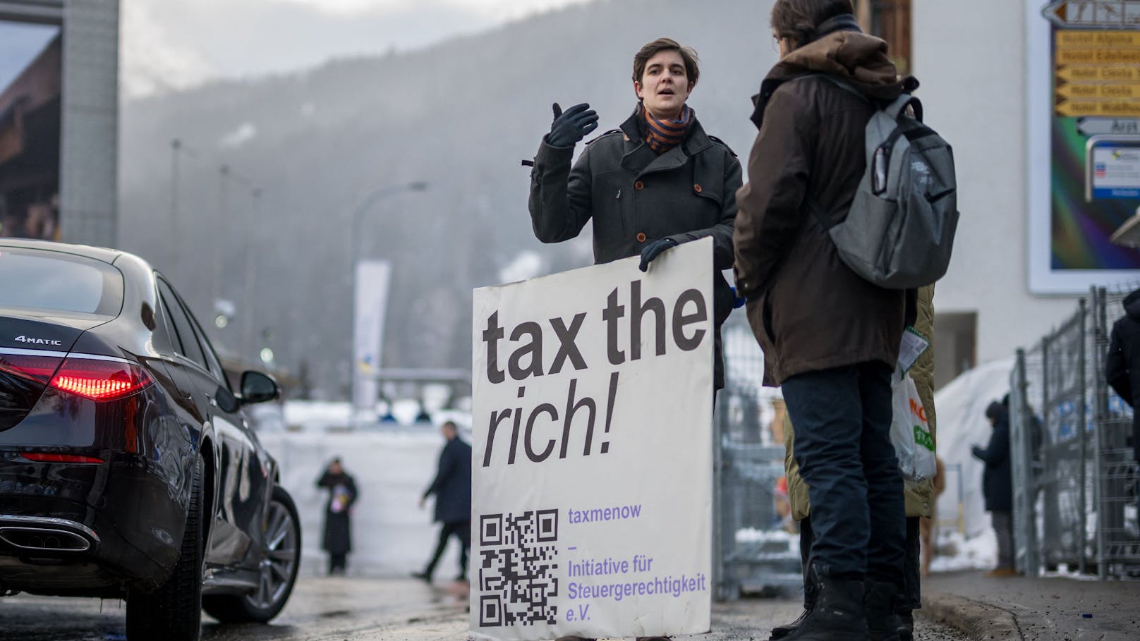 Millionenerbin Marlene Engelhorn (hier 2024 in Davos) hofft auf ein Umdenken, Reiche sollten einen "Steuerstolz" verspüren.