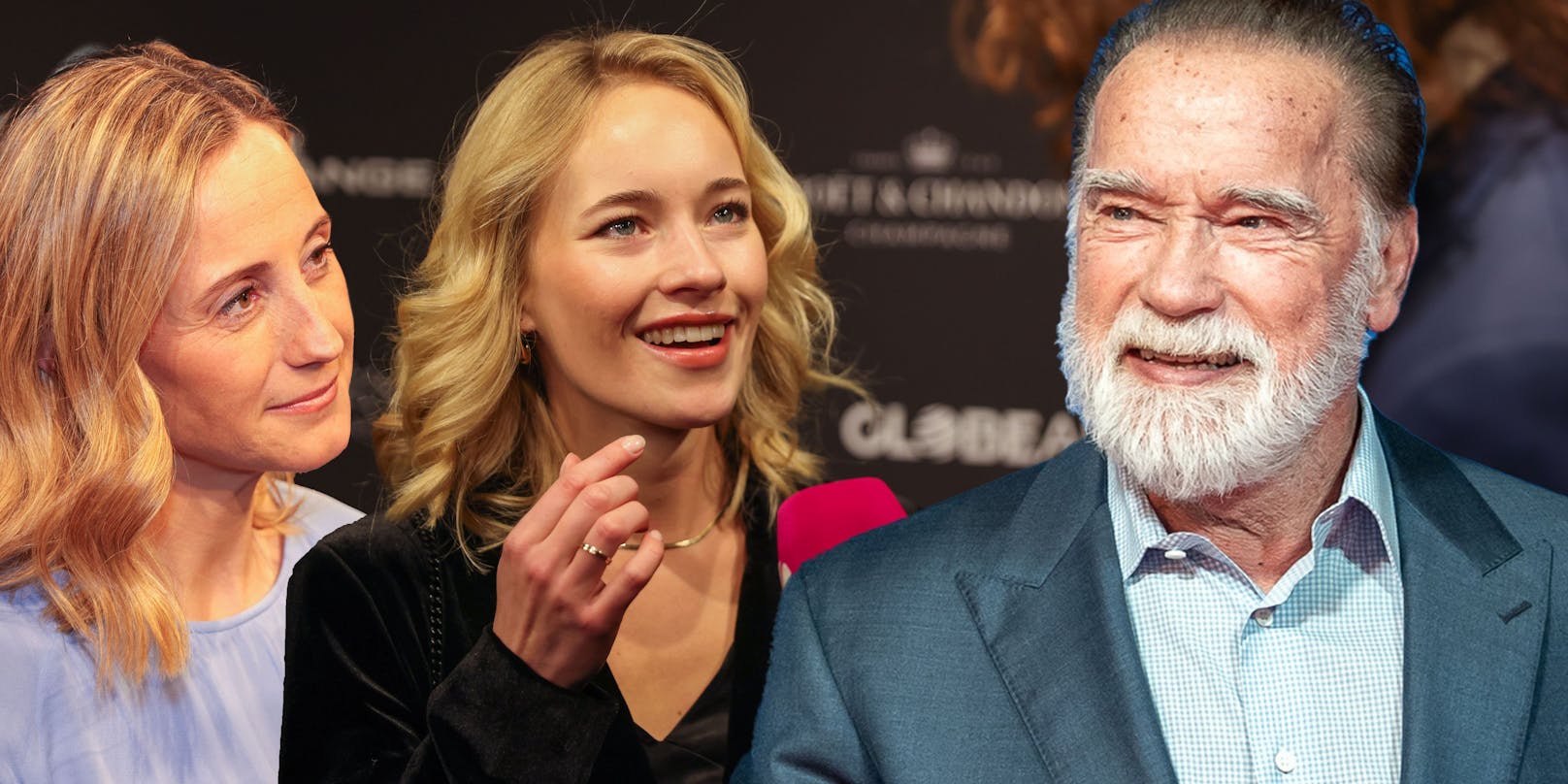 Ski-Ikone Michaela Kirchgasser, Schauspielerin Valerie Huber und "Terminator" Arnold Schwarzenegger. Die Promis machen den Roten Teppich und die VIP-Tribüne in Kitzbühel unsicher. Die besten Bilder.