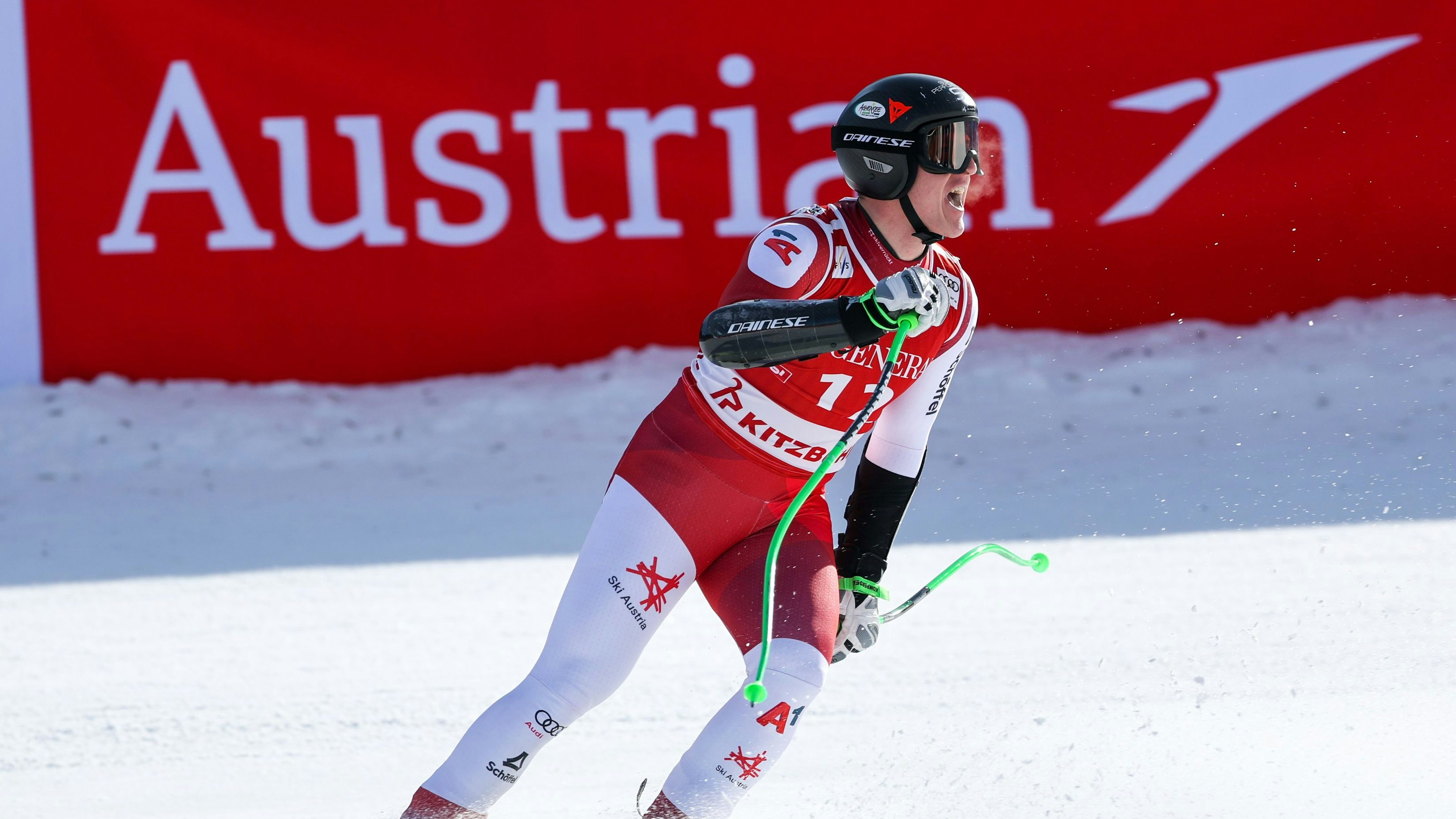 Ski-Ass Raphael Haaser fährt sensationell auf Rang zwei. 