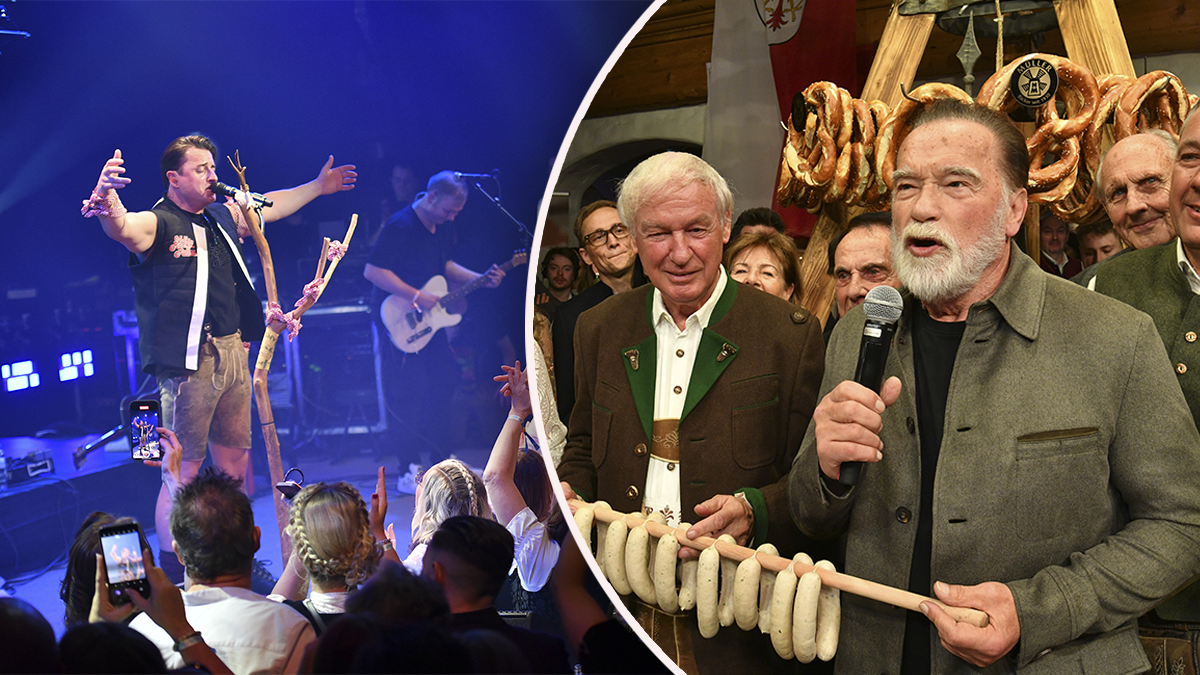 Andreas Gabalier heizte den Gästen bei der Weißwurstparty ein. 