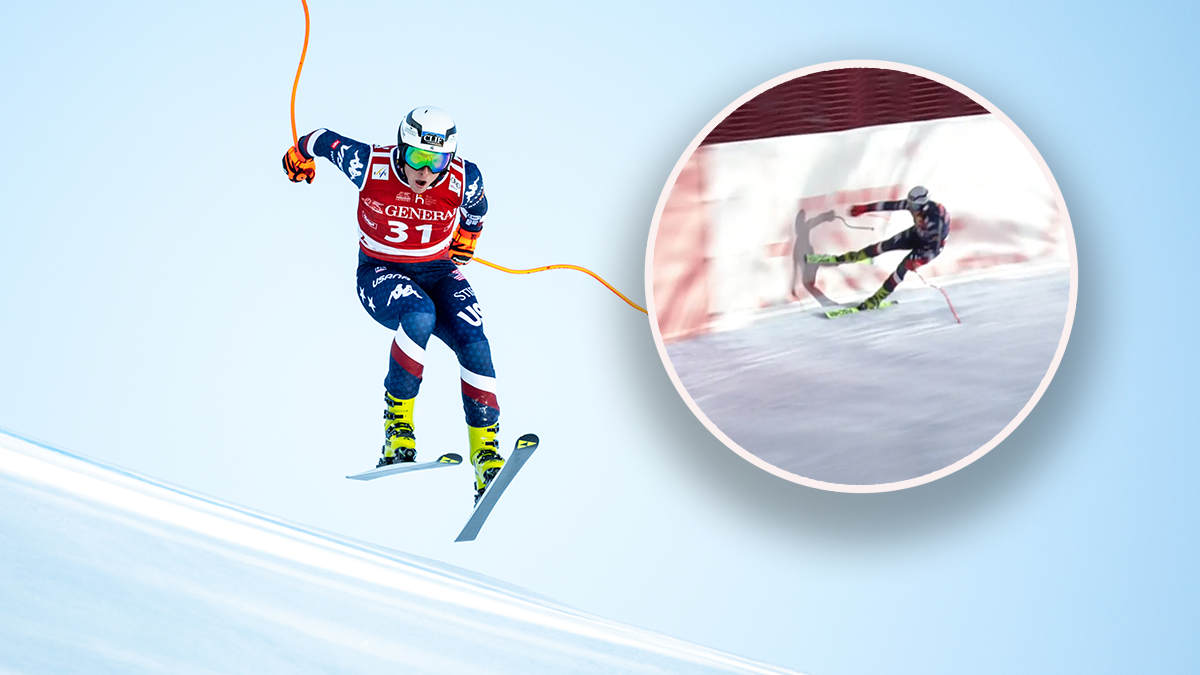 Sam Morse fuhr in der Kitzbühel-Abfahrt über die Bande. 