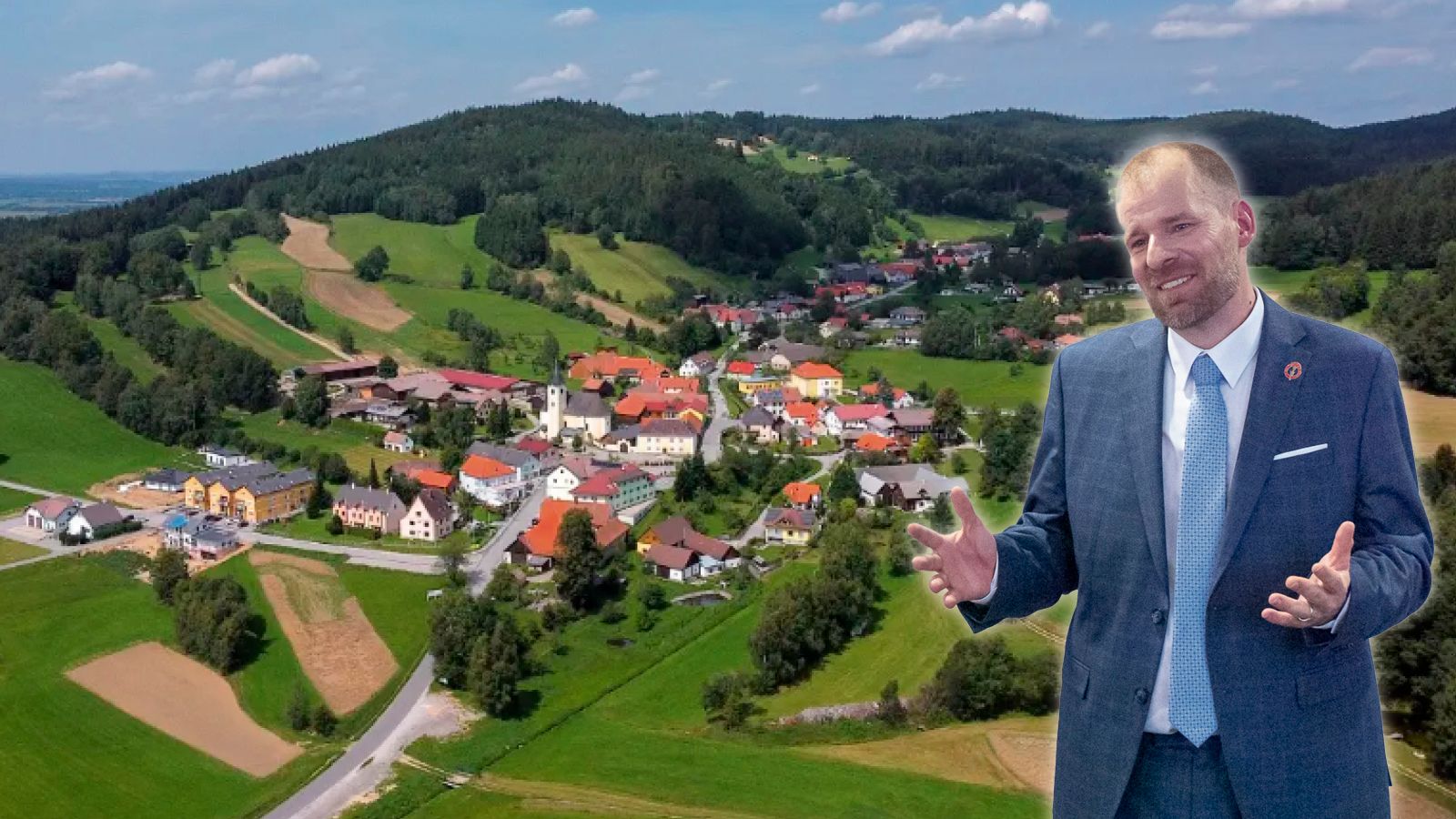 In der Waldviertler Gemeinde Moorbad-Harbach trat PR-Berater Rudi Fußi für die Liste 