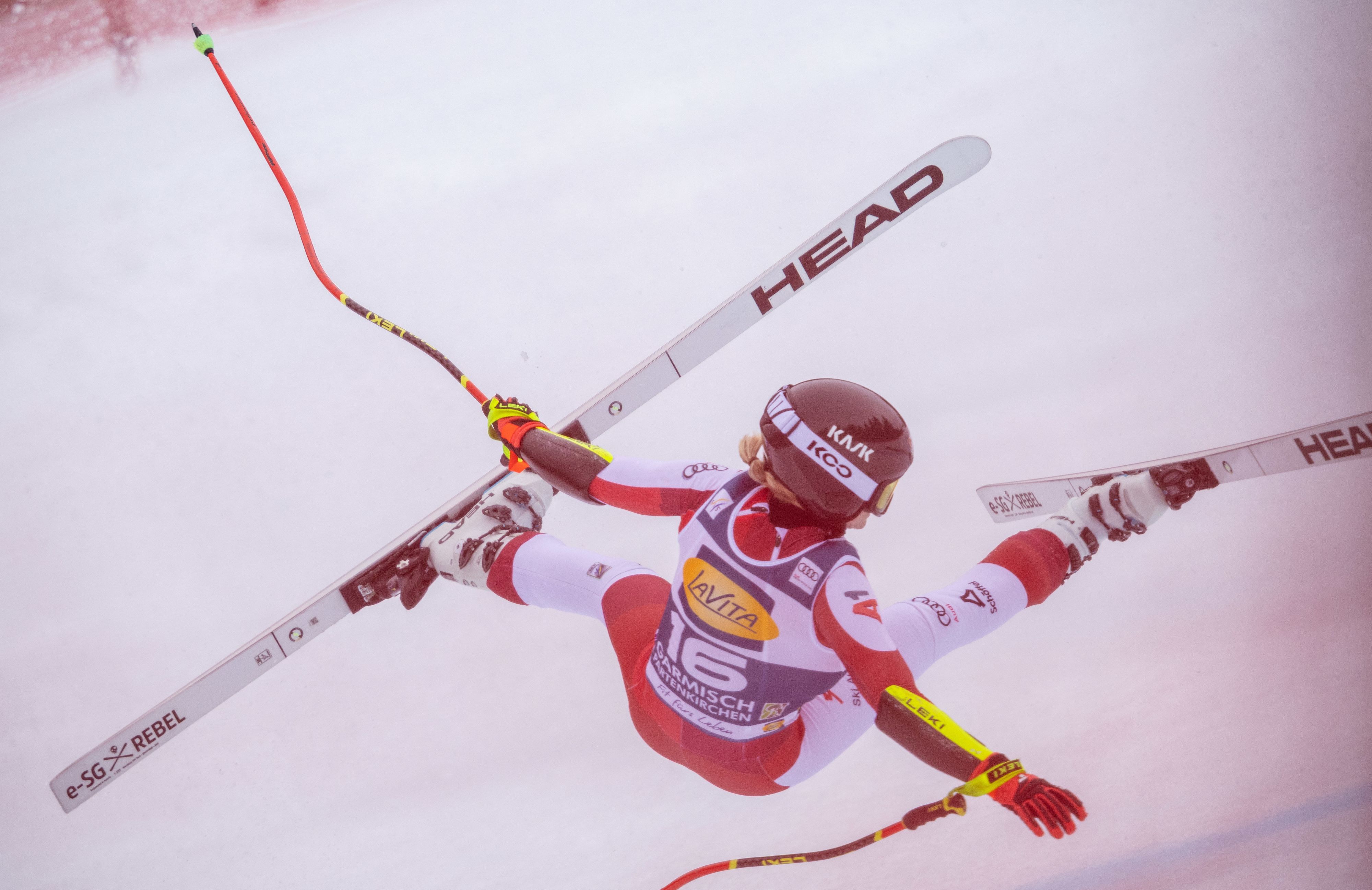 Ariane Rädler stürzte in Garmisch.