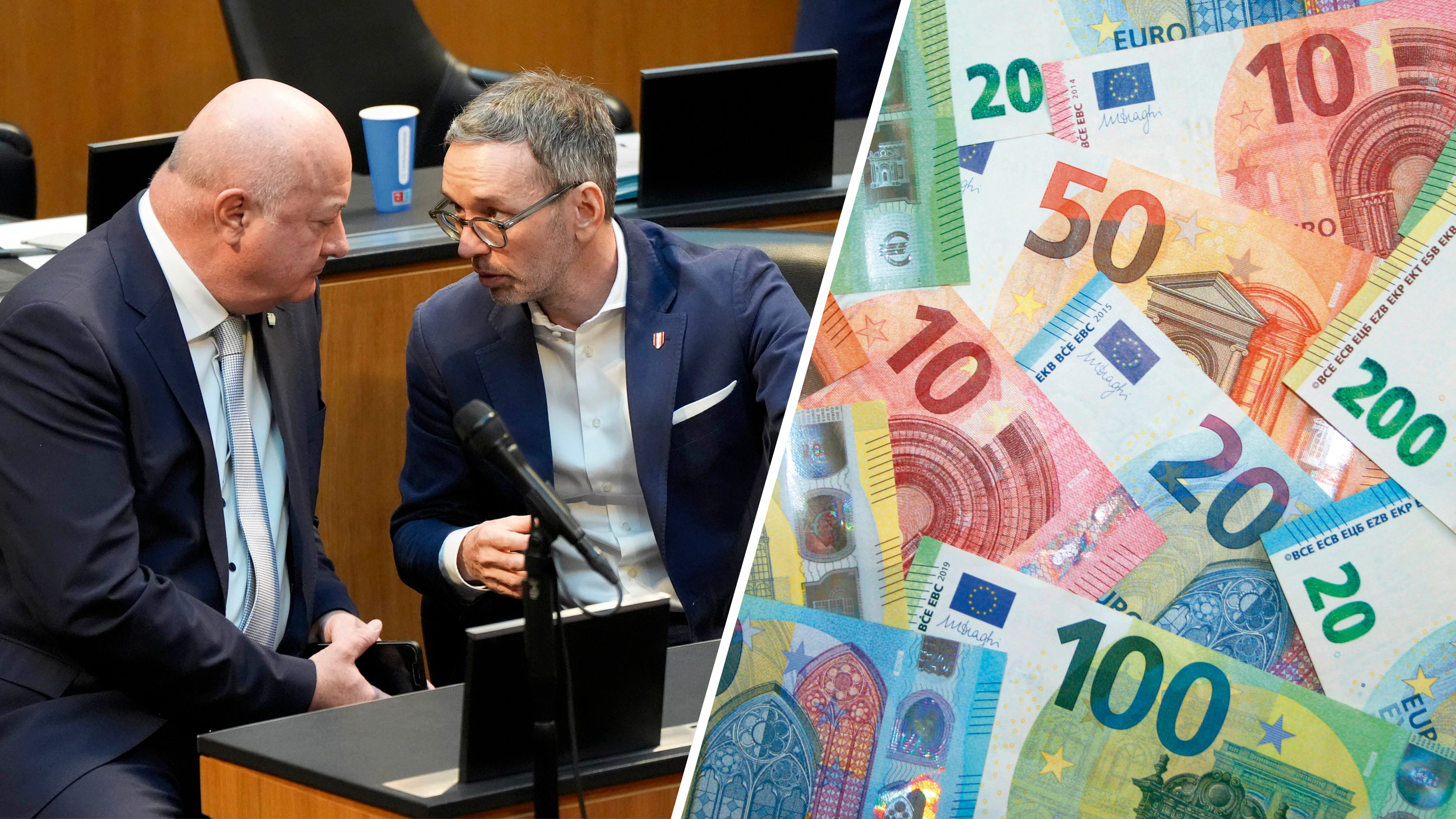 Das wirst schlucken müssen: FPÖ-Chef Kickl fordert offenbar eine höhere Bankenabgabe – für ÖVP-Obmann Stocker ein rotes Tuch.