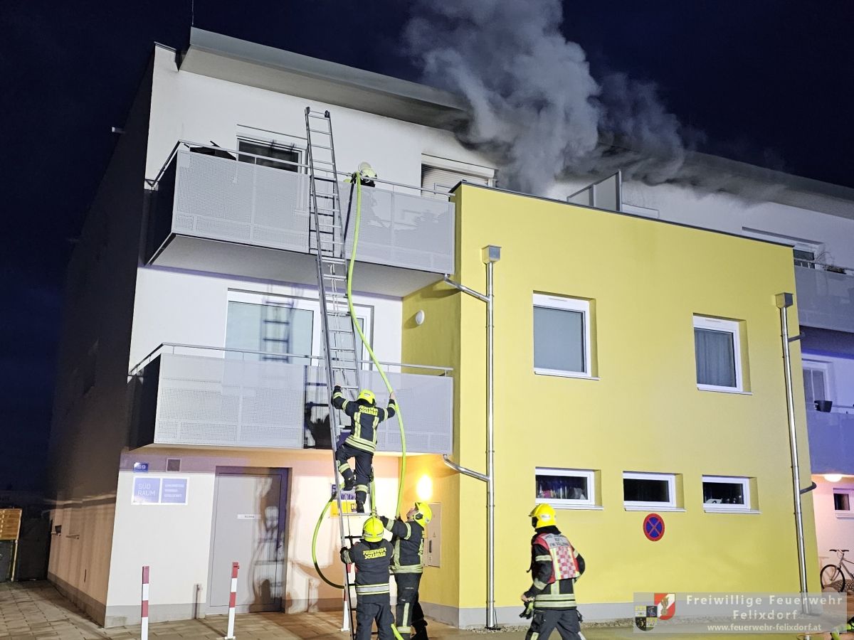 Die Einsatzkräfte konnten drei Bewohner aus den Flammen retten.