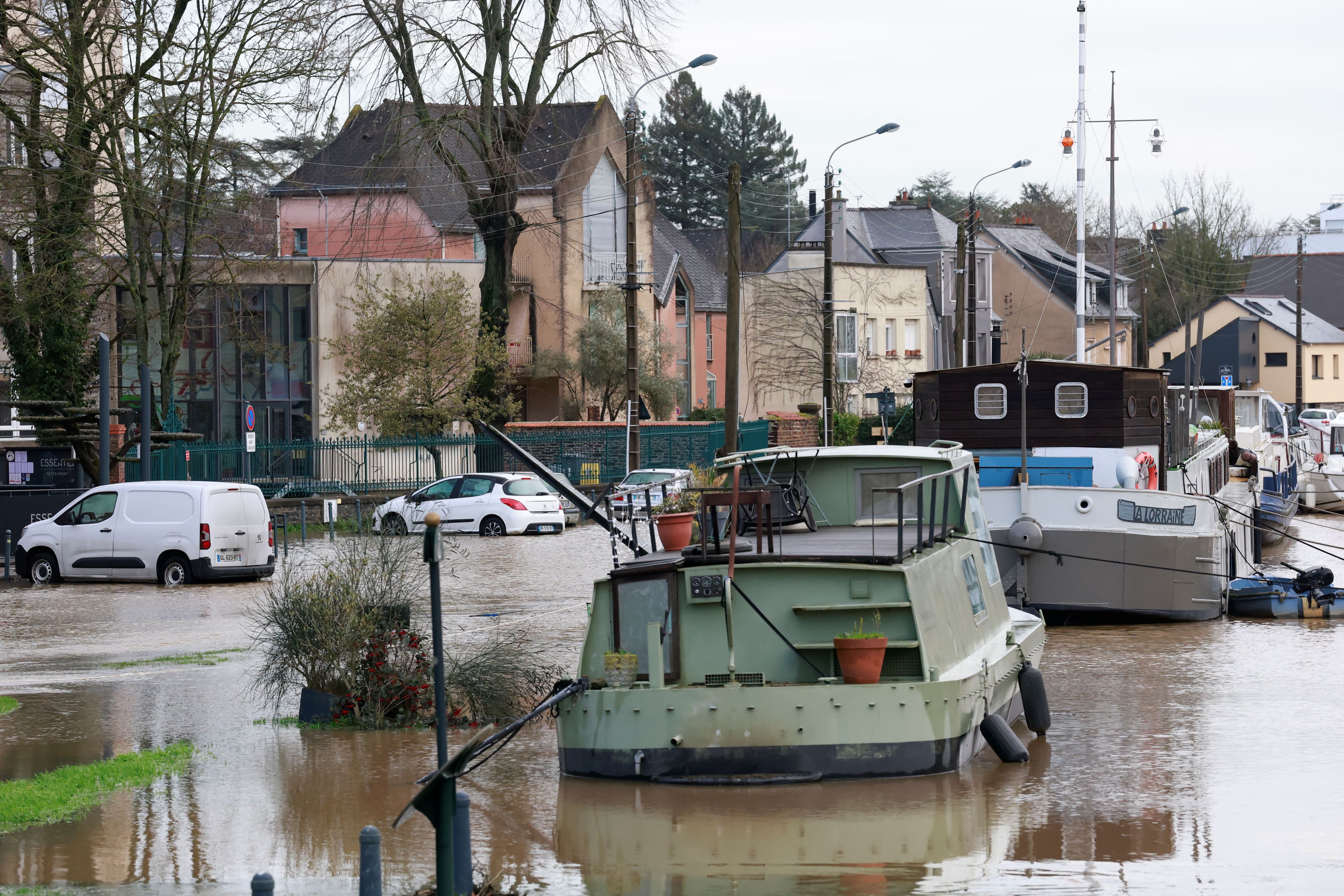 Die Stadt Rennes im Westen Frankreichs steht unter Wasser.