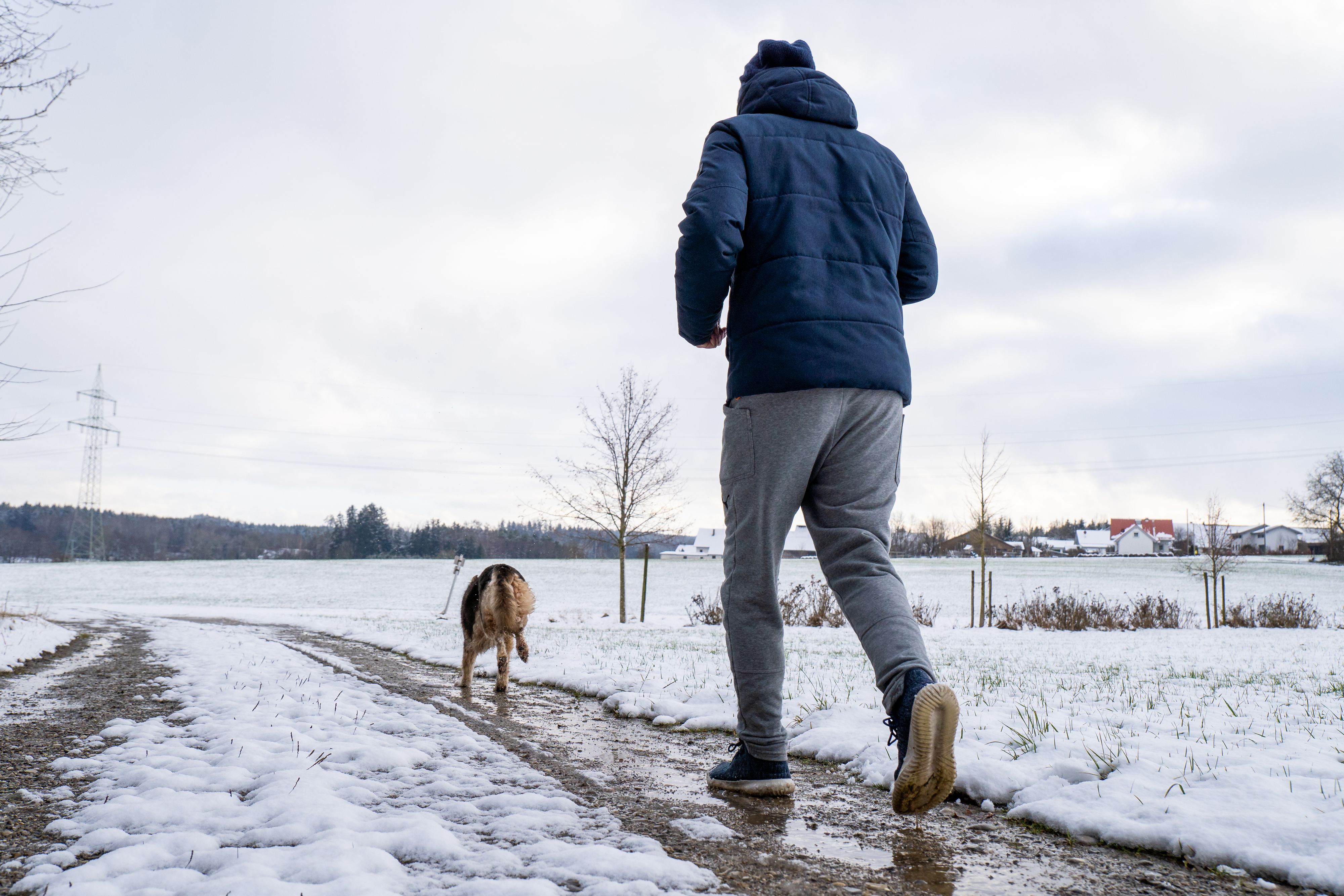 Der Mann war mit seinem Hund spazieren. (Symbolbild)