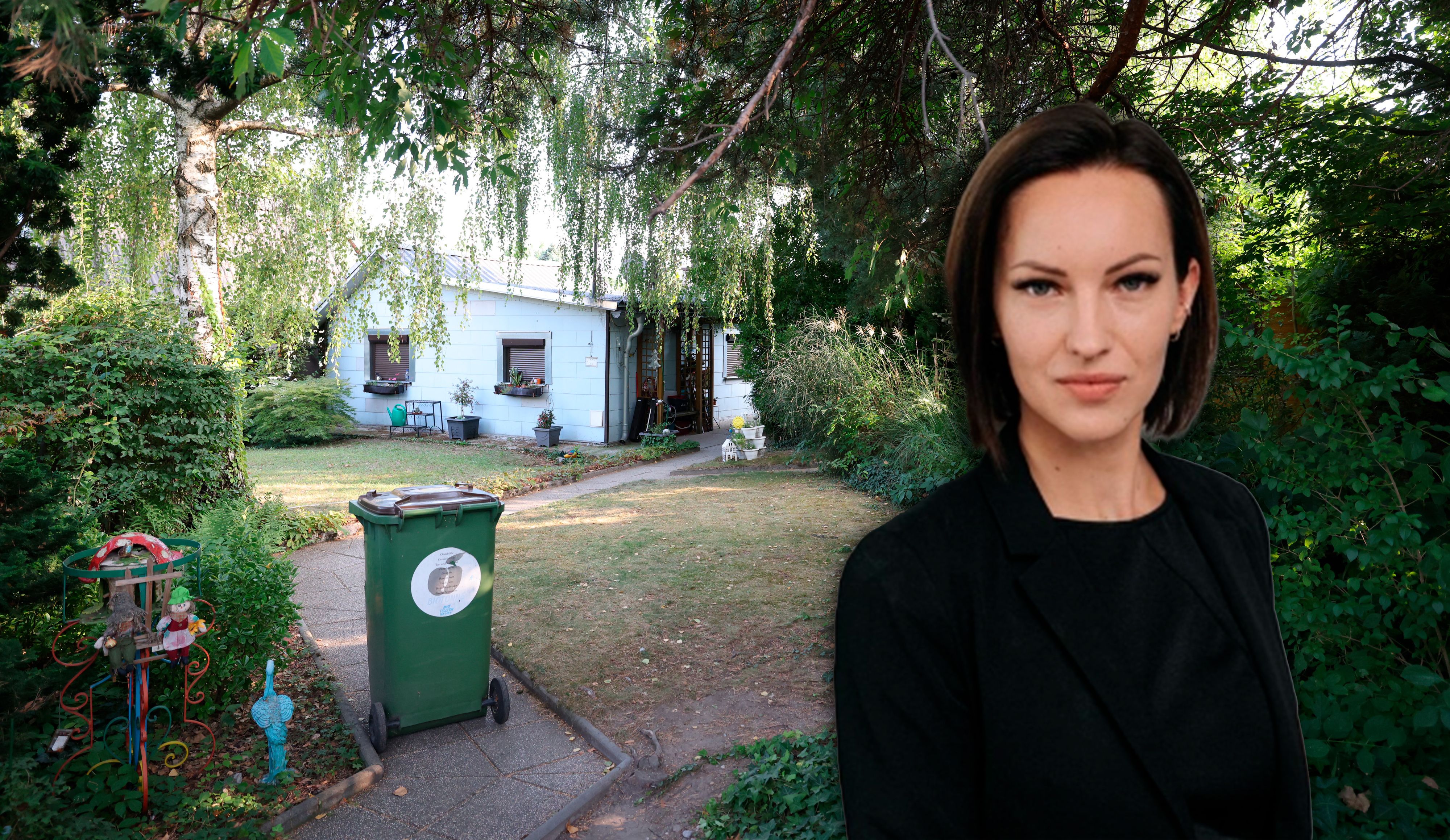 Anwältin Ina-Christin Stiglitz; das Haus des Opfers im Kleingartenverein.