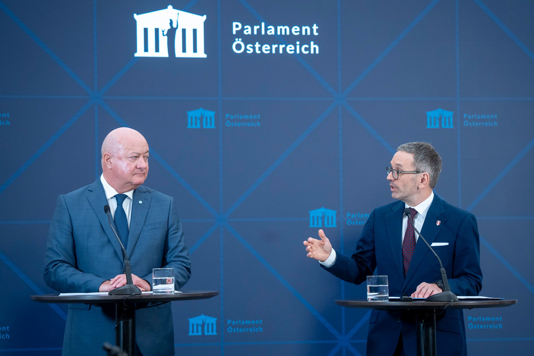 Misstrauen einander: Stocker (VP), Kickl (FP)