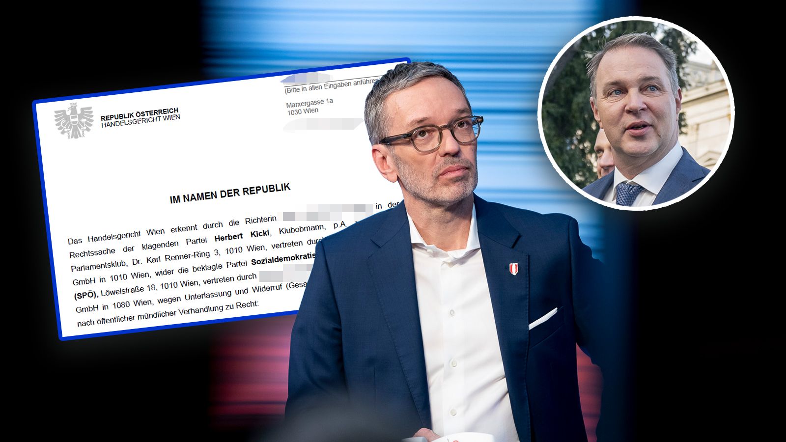 Herbert Kickl gewann vor dem Handelsgericht gegen die SPÖ.