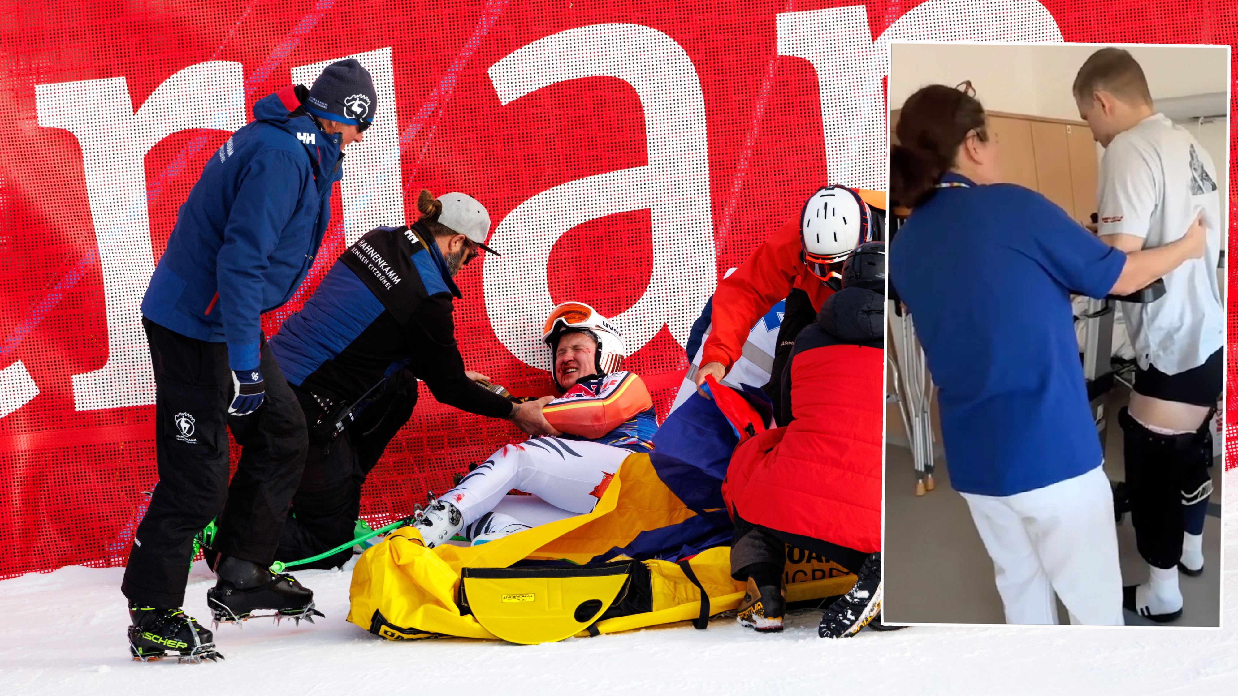 Jacob Schramm stürzte in Kitzbühel schwer, muss in der Reha das Gehen neu trainieren.