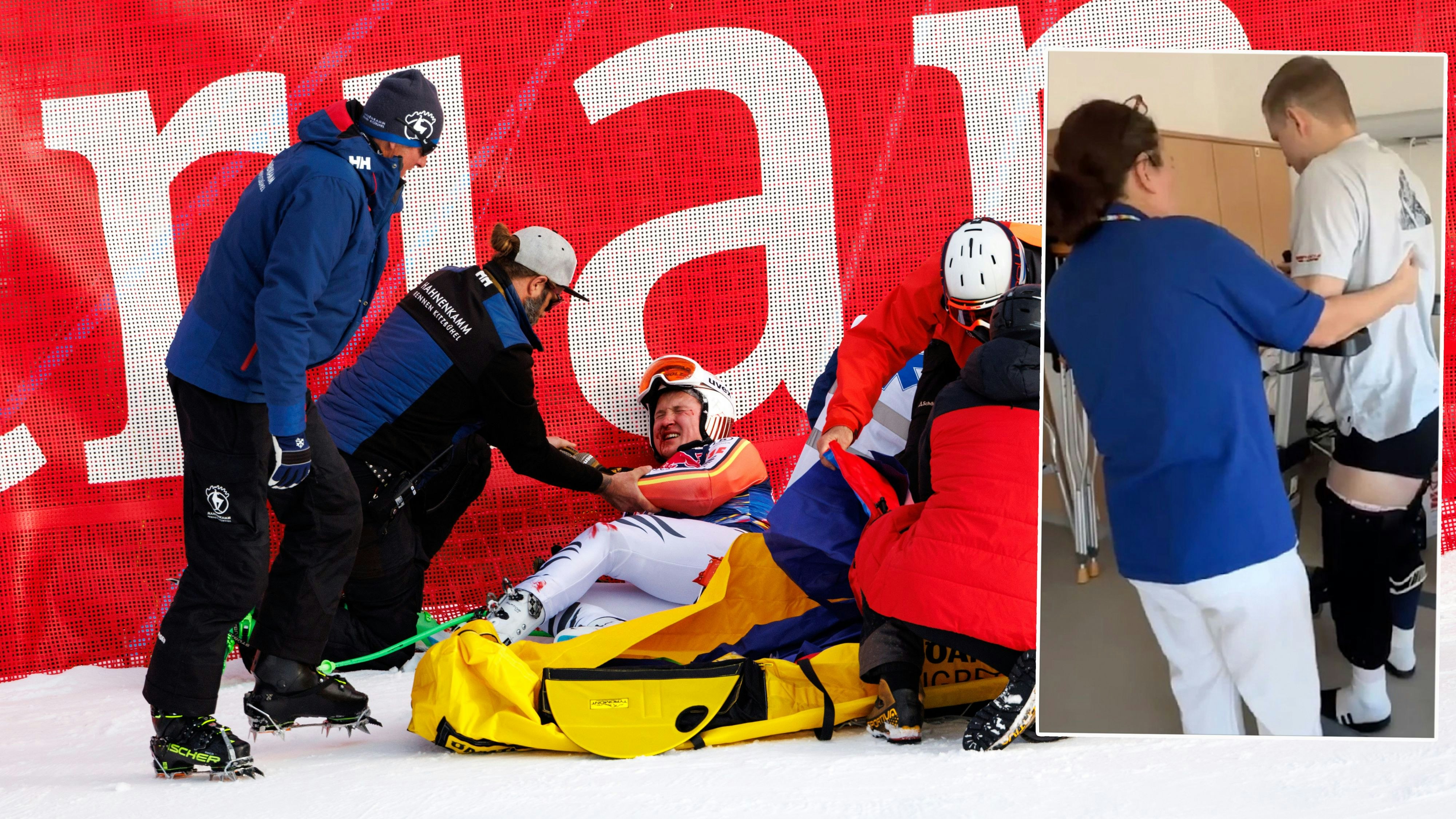 Jacob Schramm stürzte in Kitzbühel schwer, muss in der Reha das Gehen neu trainieren.